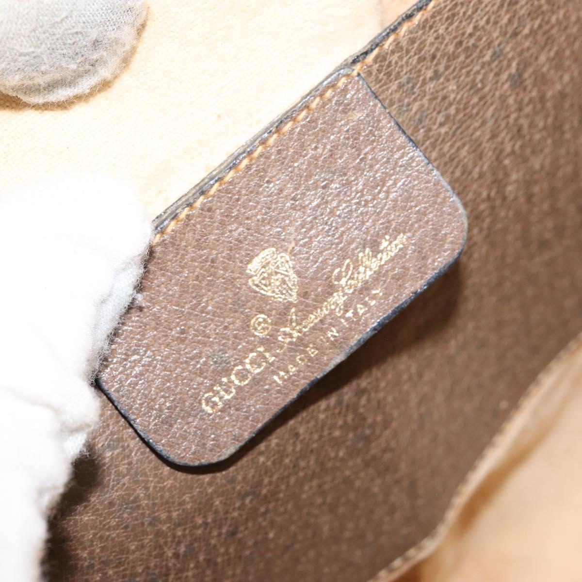 GUCCI GG Supreme Web Sherry Line Shoulder Bag PVC Beige 904 02 047 Auth 155227