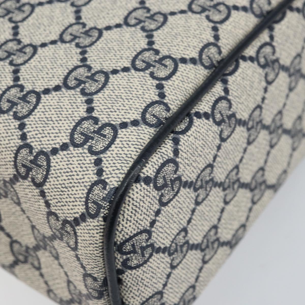 GUCCI GG Supreme Sherry Line Shoulder Bag PVC Red Navy 41 004 4464 Auth 155232