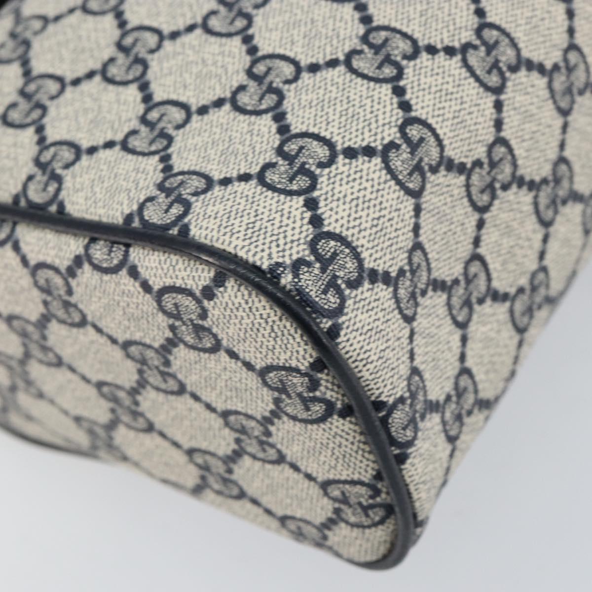 GUCCI GG Supreme Sherry Line Shoulder Bag PVC Red Navy 41 004 4464 Auth 155232