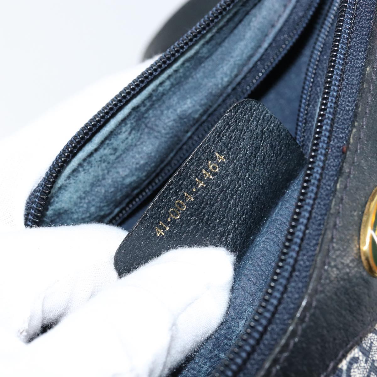 GUCCI GG Supreme Sherry Line Shoulder Bag PVC Red Navy 41 004 4464 Auth 155232