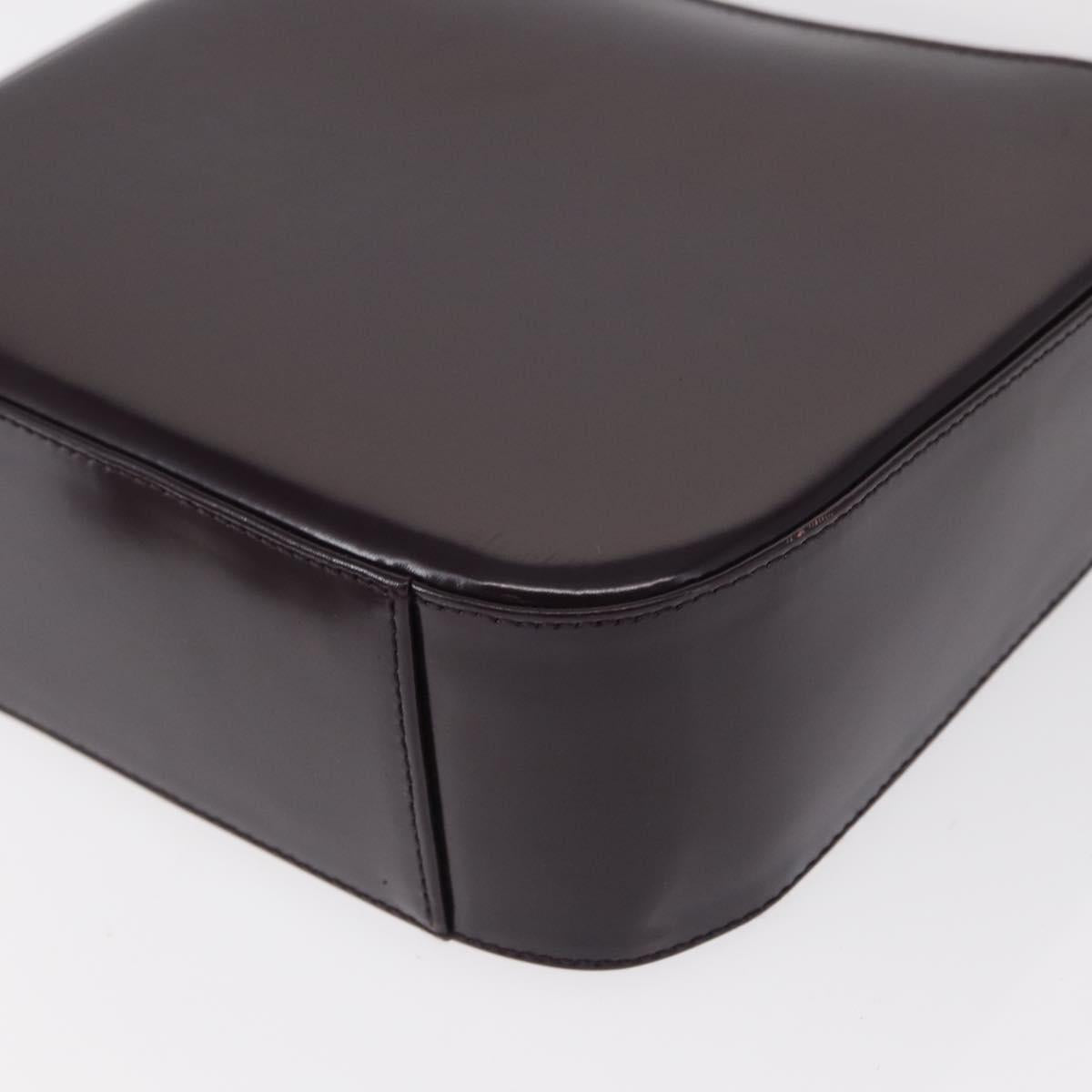 GUCCI Shoulder Bag Enamel Black 007 2023 0249 Auth 155233