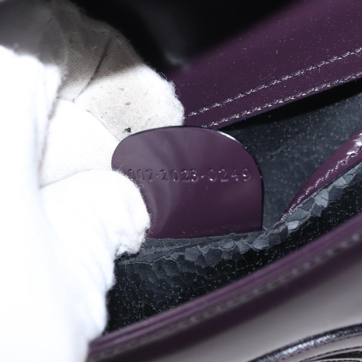 GUCCI Shoulder Bag Enamel Black 007 2023 0249 Auth 155233