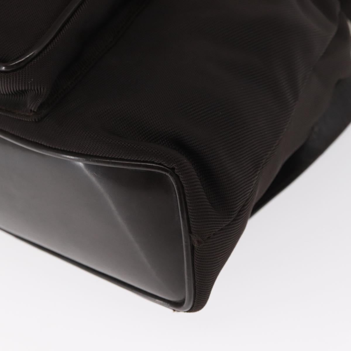 GUCCI Bamboo Mini Backpack Nylon Black Silver 003 1705 0030 Auth 155239