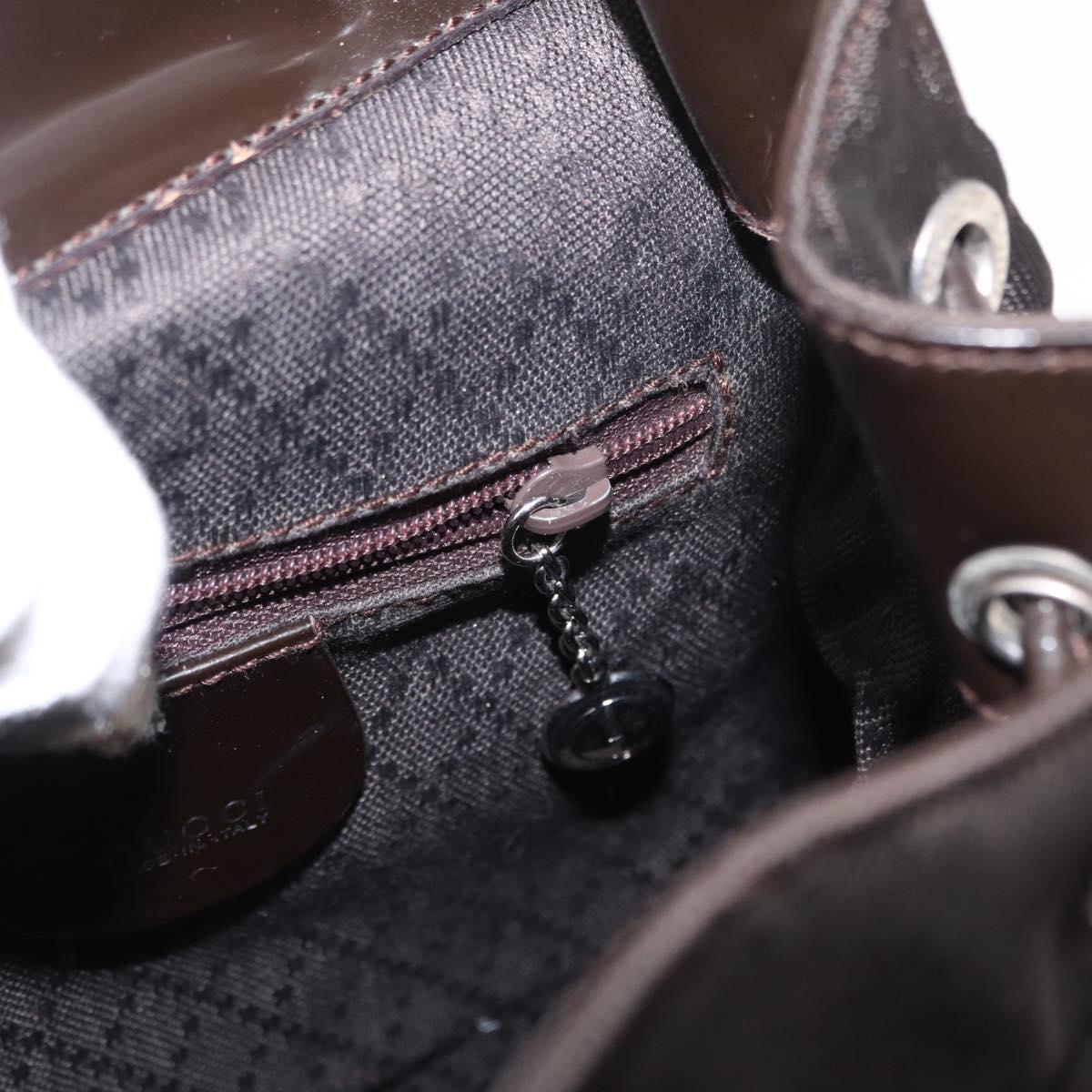 GUCCI Bamboo Mini Backpack Nylon Black Silver 003 1705 0030 Auth 155239