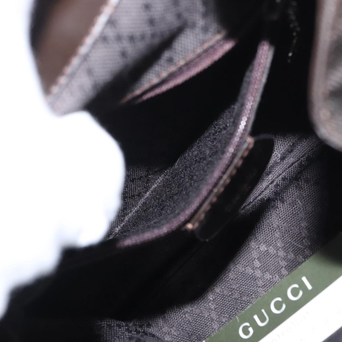 GUCCI Bamboo Mini Backpack Nylon Black Silver 003 1705 0030 Auth 155239