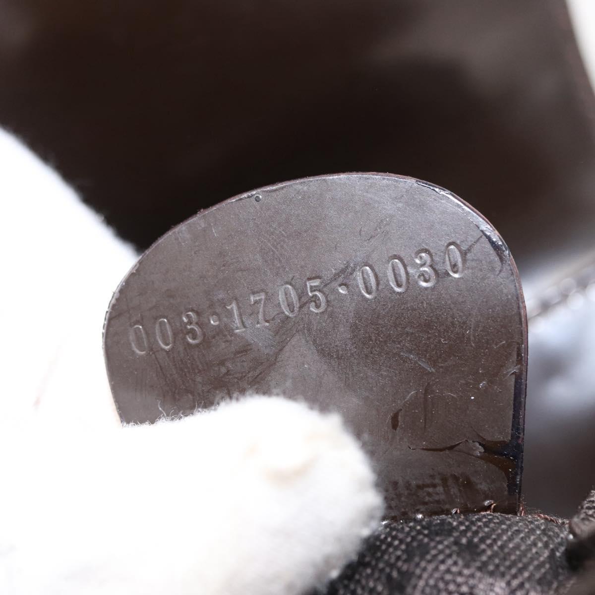 GUCCI Bamboo Mini Backpack Nylon Black Silver 003 1705 0030 Auth 155239