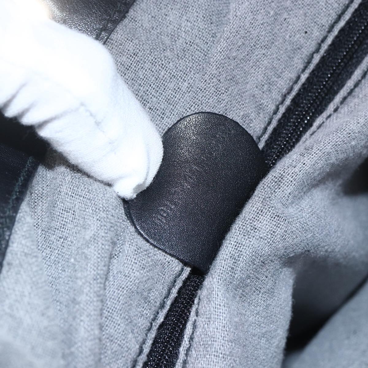 GUCCI Bamboo Hand Bag Leather 2way Black Gold Auth 155242