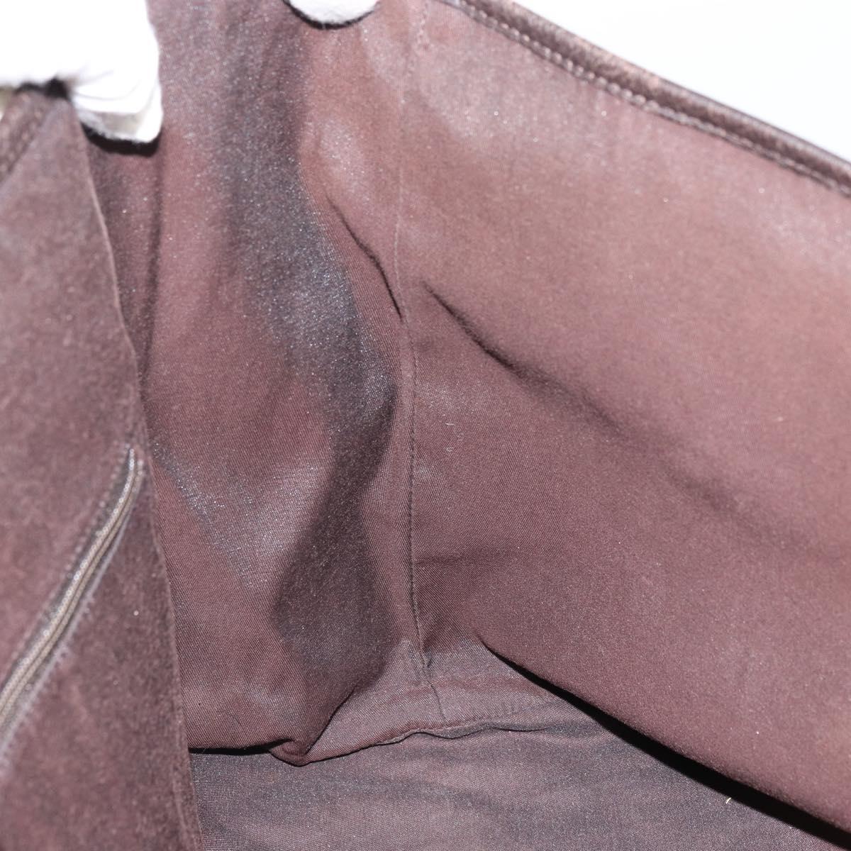 GUCCI GG Crystal Tote Bag Coated Canvas Brown 257298 Auth 155244