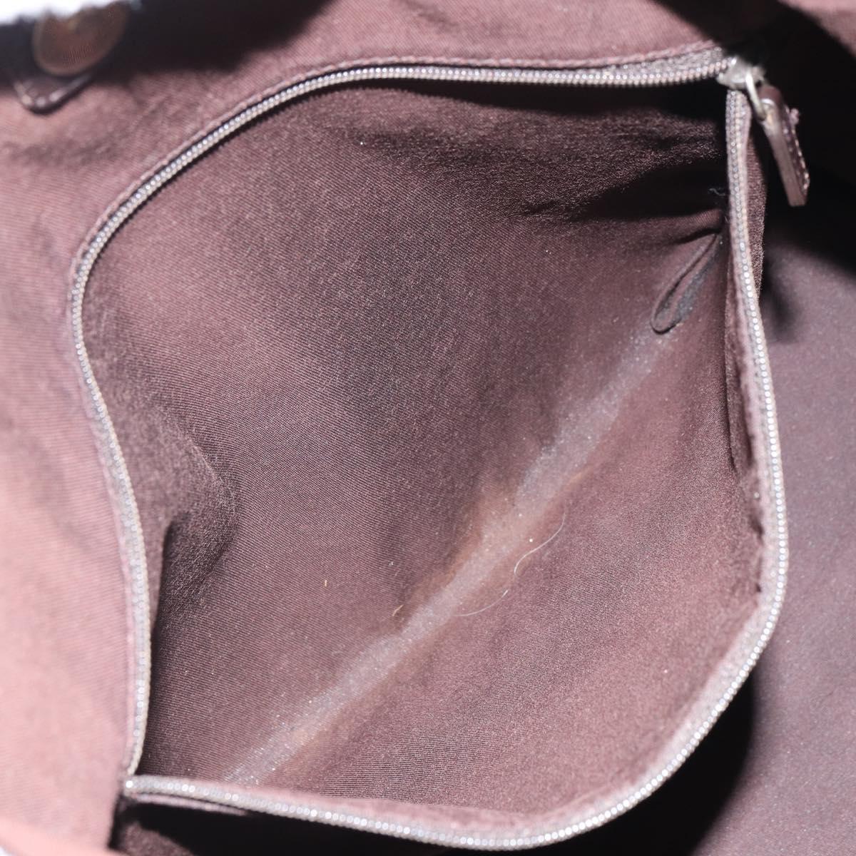 GUCCI GG Crystal Tote Bag Coated Canvas Brown 257298 Auth 155244