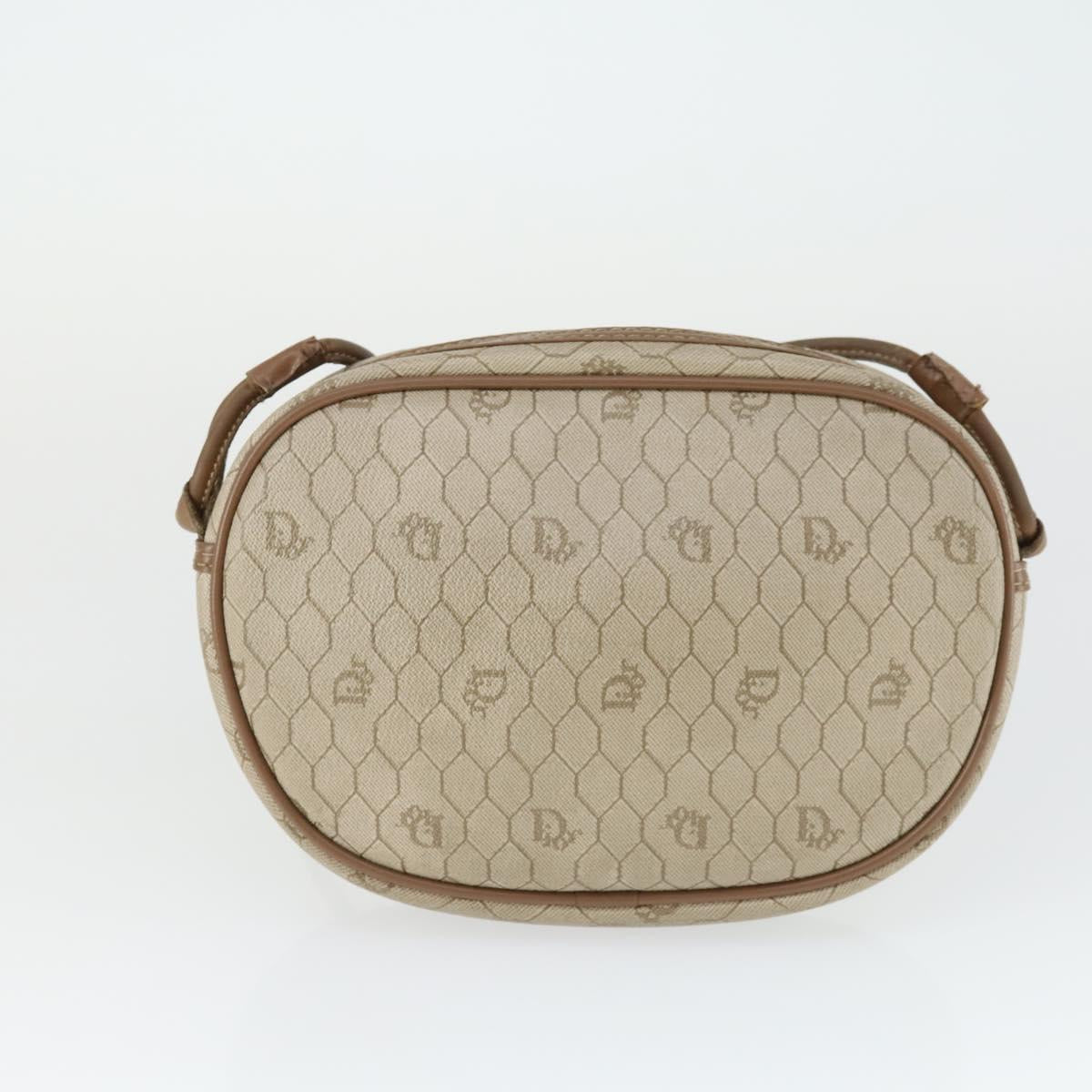 Christian Dior Trotter Honeycomb Canvas Bag PVC 2 Set Navy Beige Auth 155247