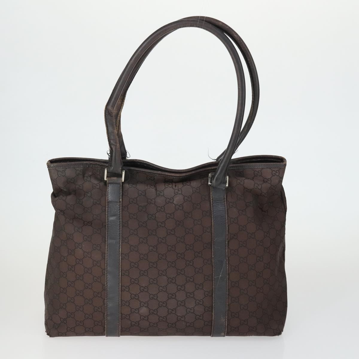 GUCCI Bag Leather Canvas Suede 5 Set Brown Black Auth 155250