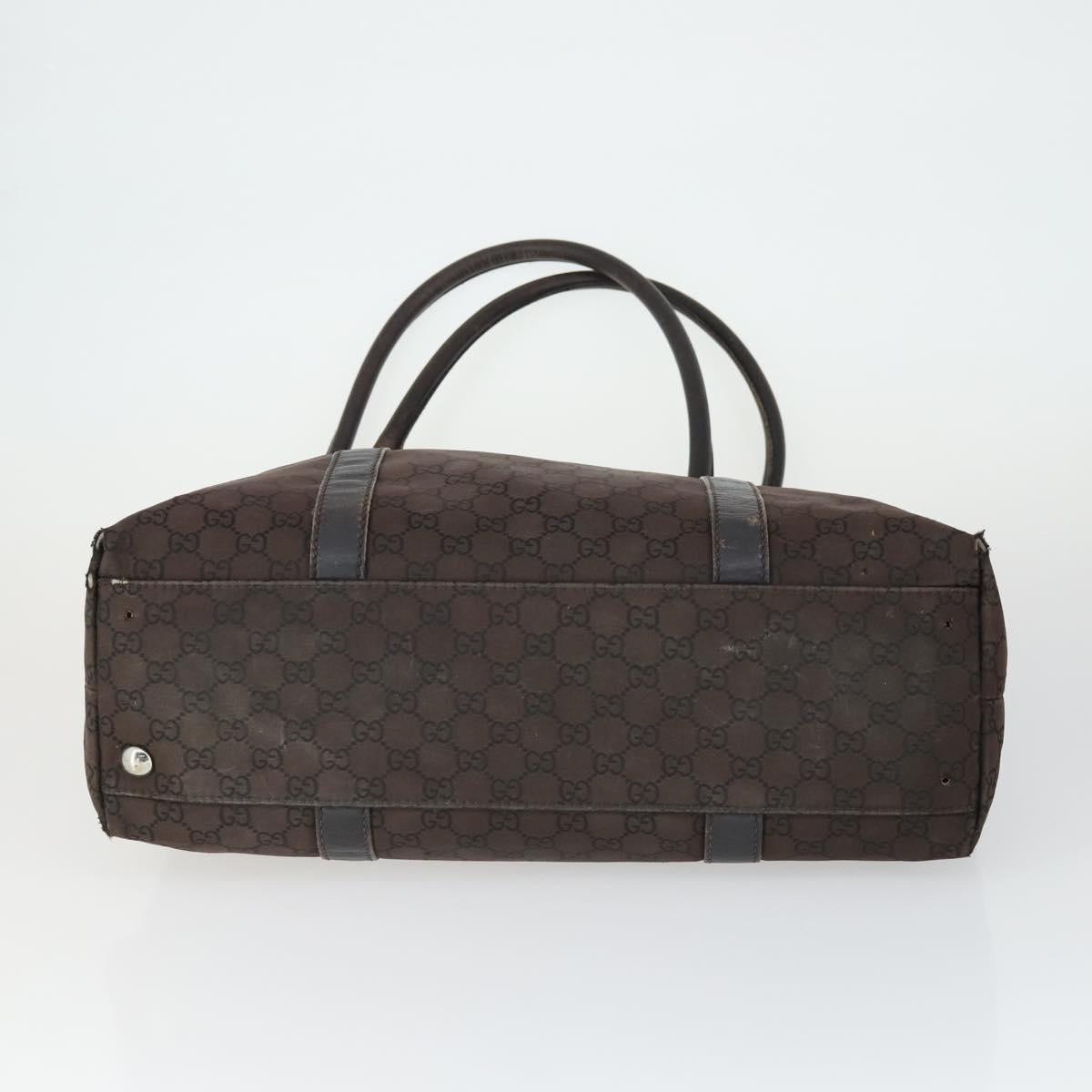 GUCCI Bag Leather Canvas Suede 5 Set Brown Black Auth 155250