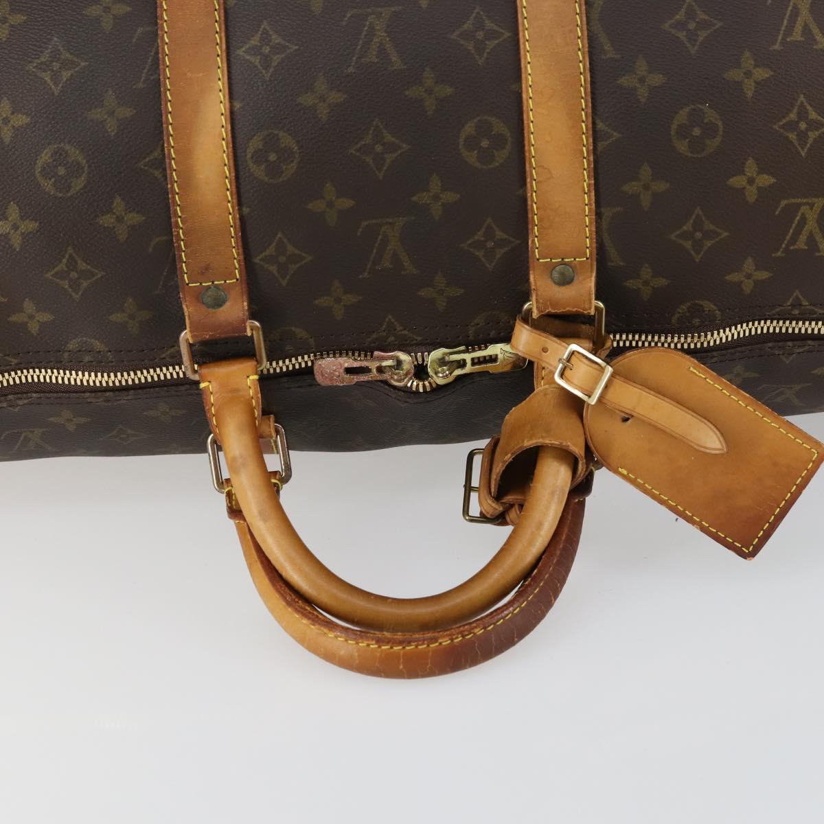 LOUIS VUITTON Monogram Keepall Bandouliere 55 Boston Bag M41414 LV Auth 155269