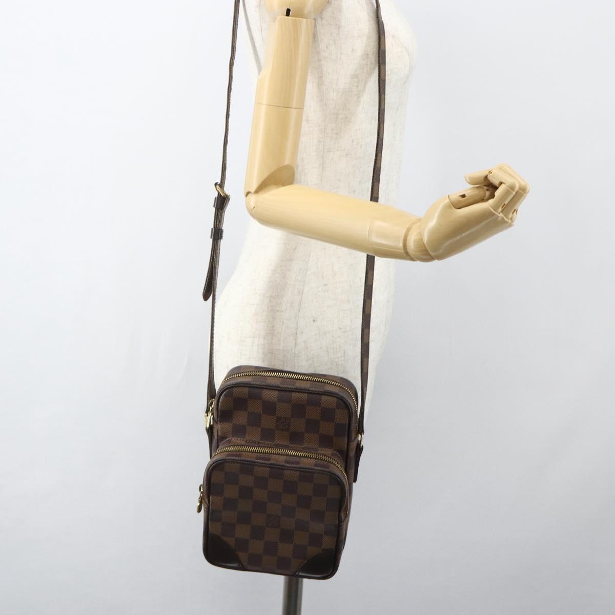 LOUIS VUITTON Damier Ebene Amazon Shoulder Bag SPO N48074 LV Auth 155271V