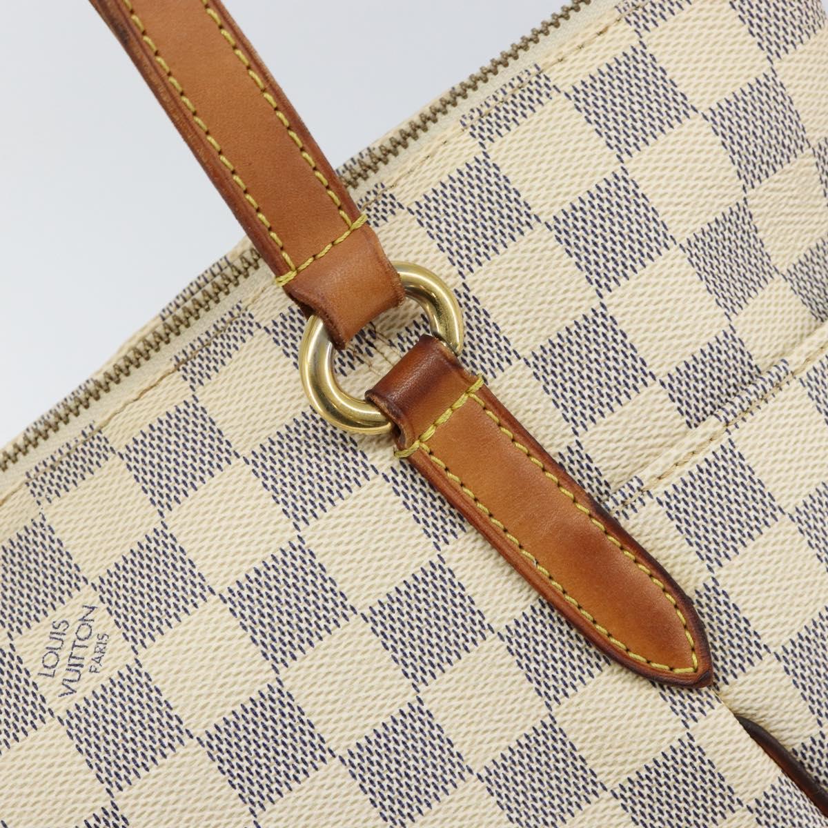 LOUIS VUITTON Damier Azur Totally MM Tote Bag N51262 LV Auth 155274