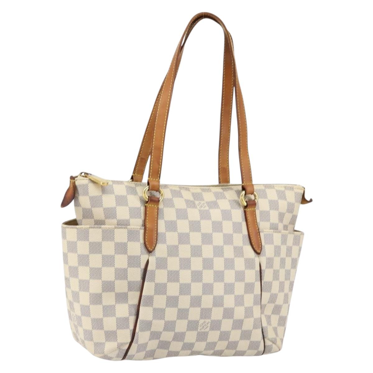 LOUIS VUITTON Damier Azur Totally MM Tote Bag N51262 LV Auth 155274