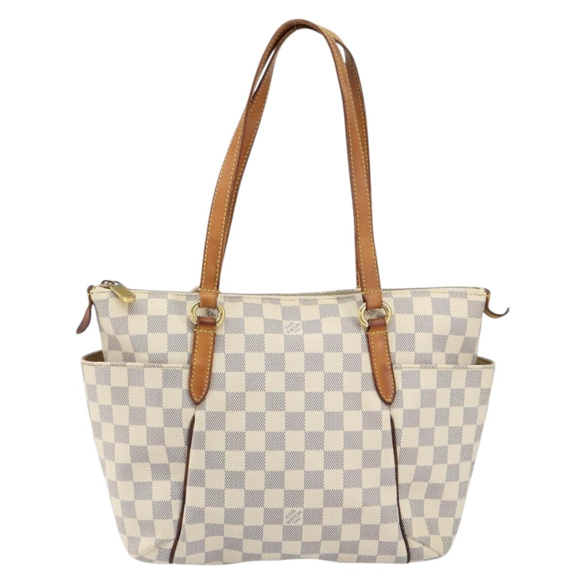 LOUIS VUITTON Damier Azur Totally MM Tote Bag N51262 LV Auth 155274