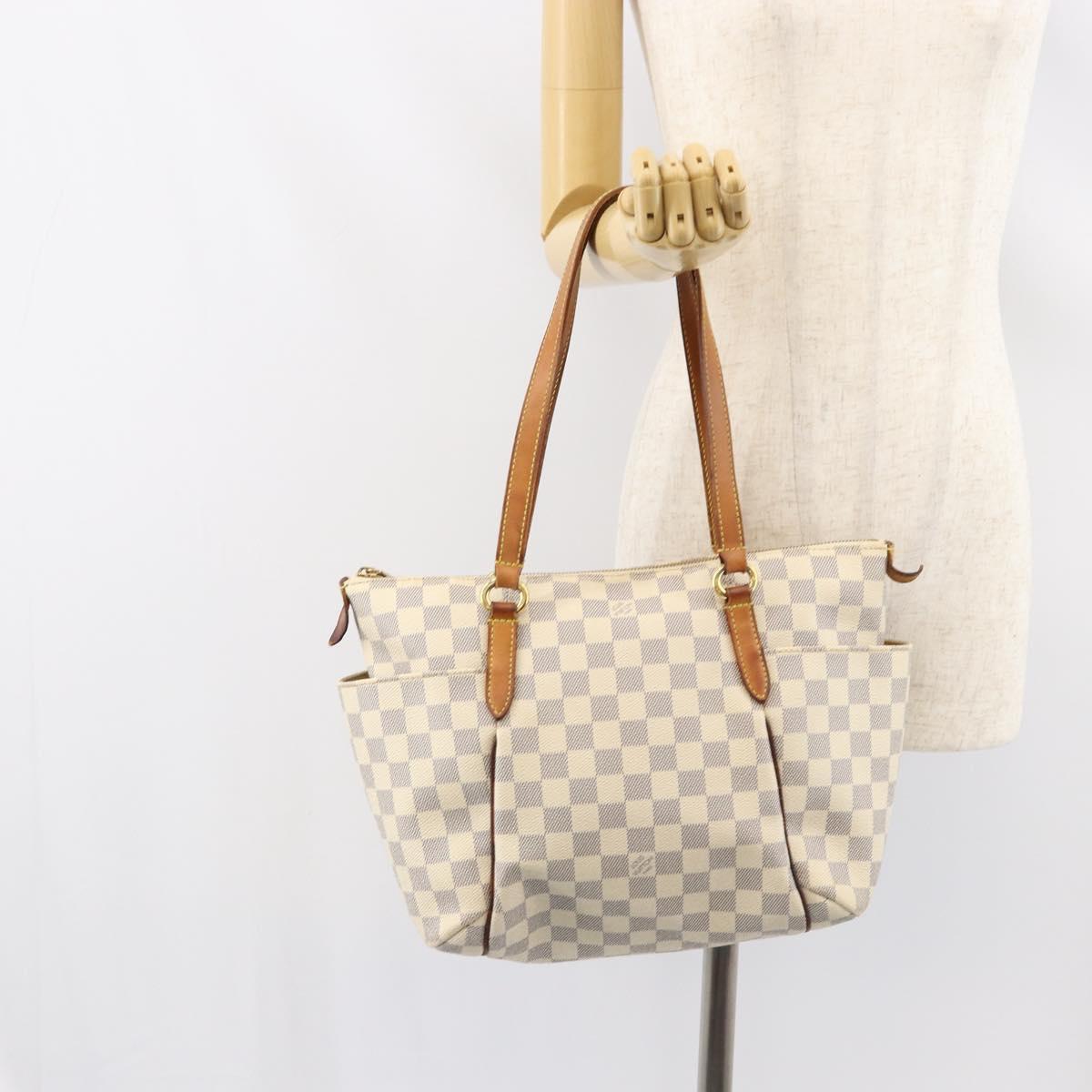 LOUIS VUITTON Damier Azur Totally MM Tote Bag N51262 LV Auth 155274