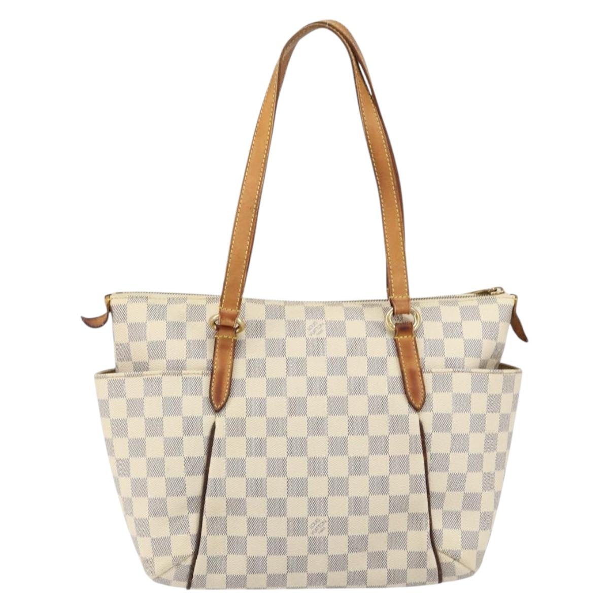 LOUIS VUITTON Damier Azur Totally MM Tote Bag N51262 LV Auth 155274