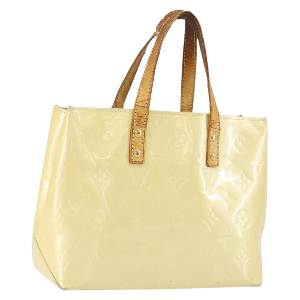 LOUIS VUITTON Monogram Vernis Reade PM Hand Bag Perle M91336 LV Auth 155276