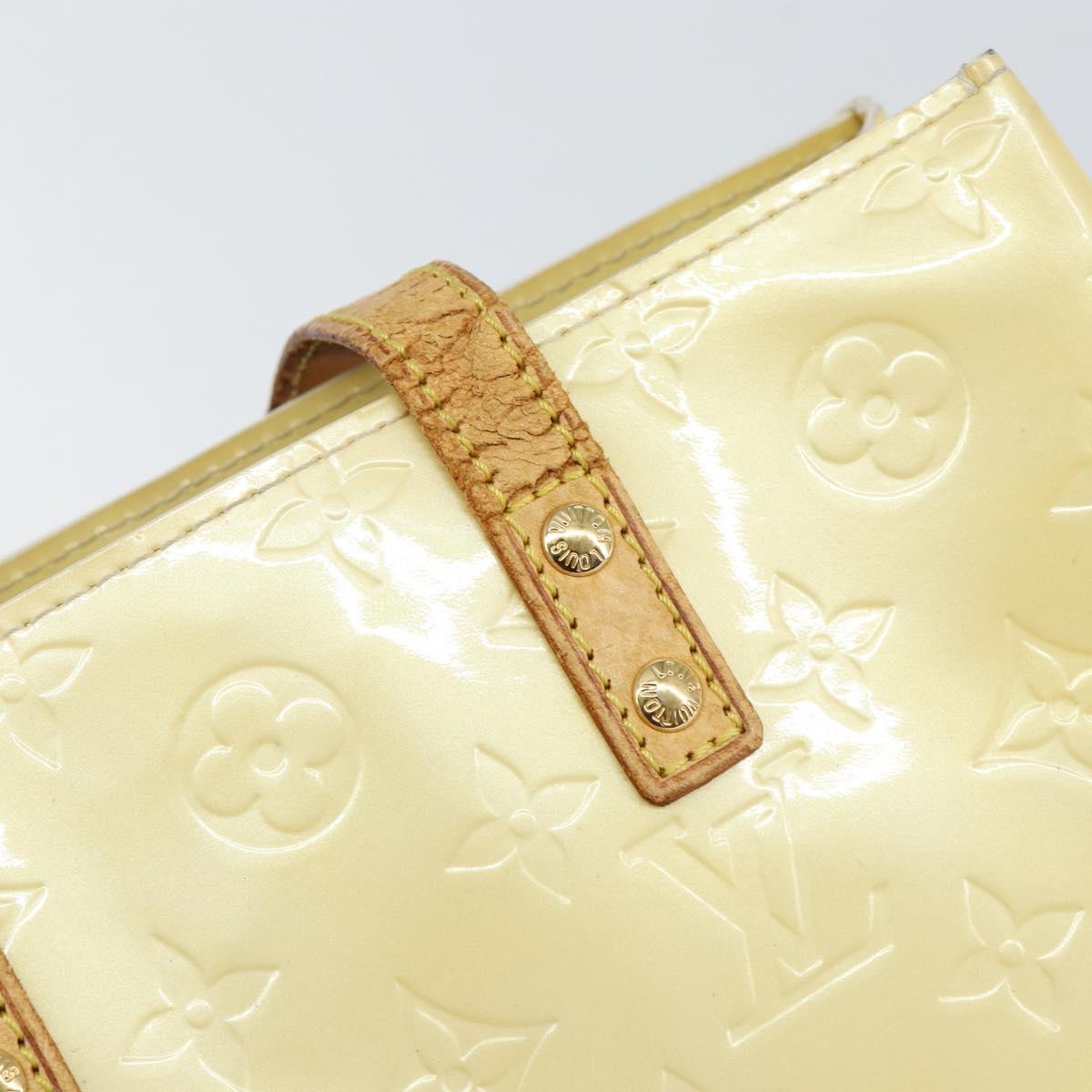 LOUIS VUITTON Monogram Vernis Reade PM Hand Bag Perle M91336 LV Auth 155276