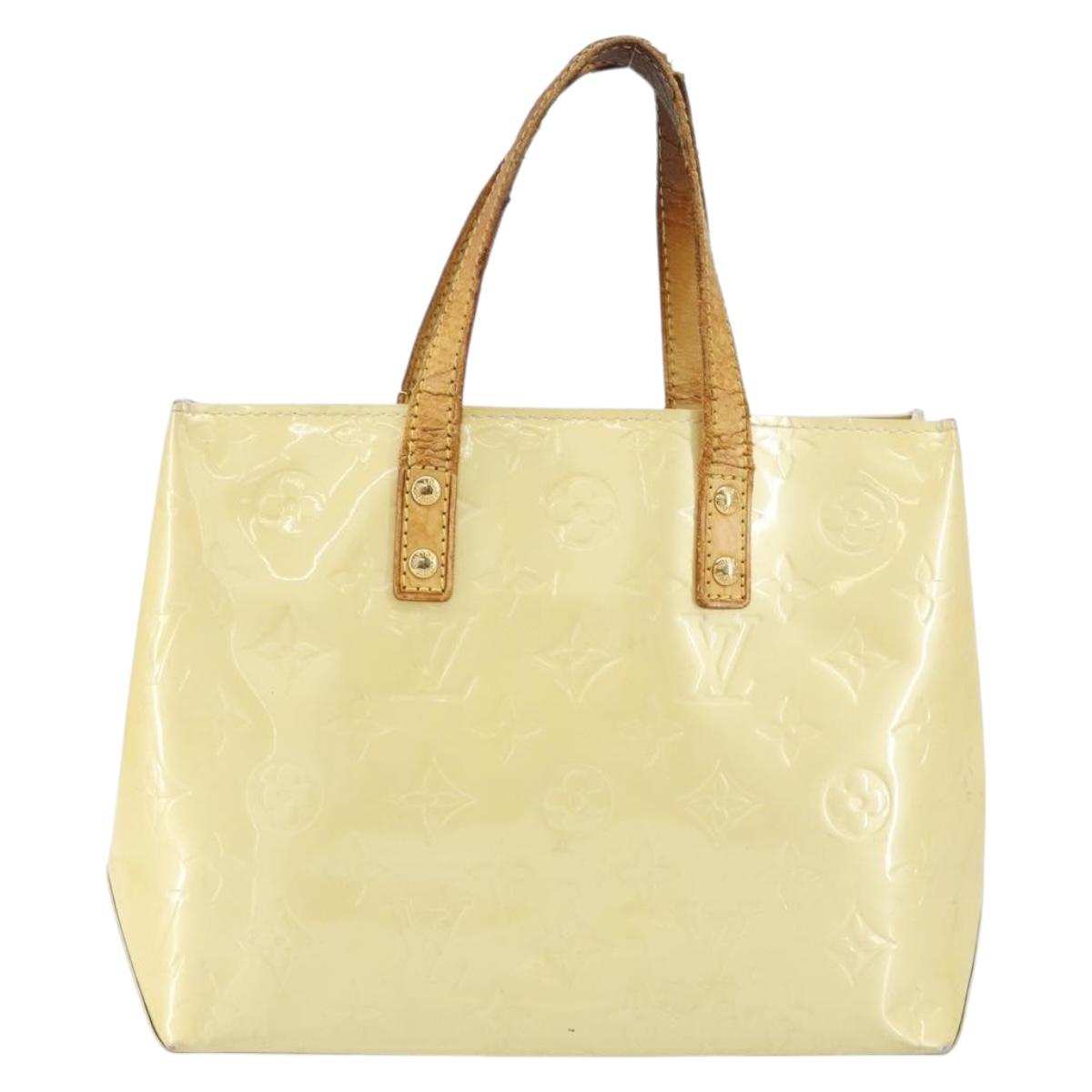 LOUIS VUITTON Monogram Vernis Reade PM Hand Bag Perle M91336 LV Auth 155276