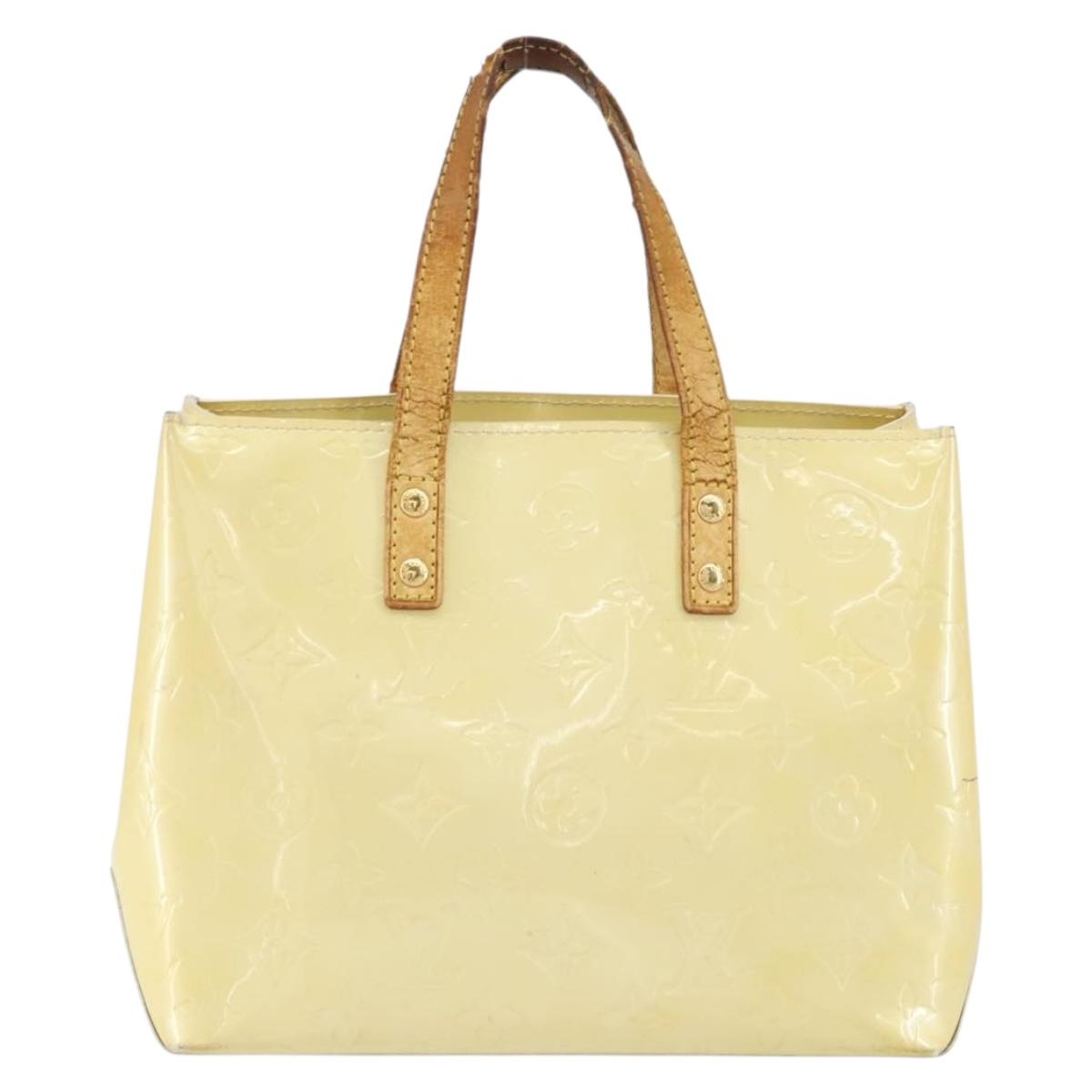 LOUIS VUITTON Monogram Vernis Reade PM Hand Bag Perle M91336 LV Auth 155276
