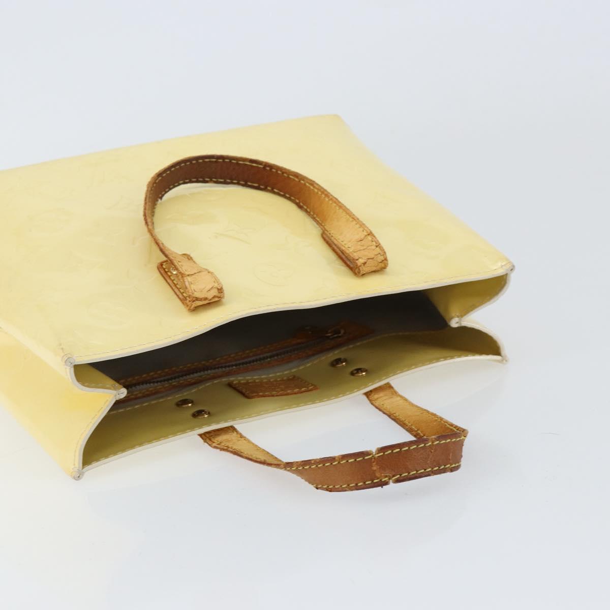 LOUIS VUITTON Monogram Vernis Reade PM Hand Bag Perle M91336 LV Auth 155276