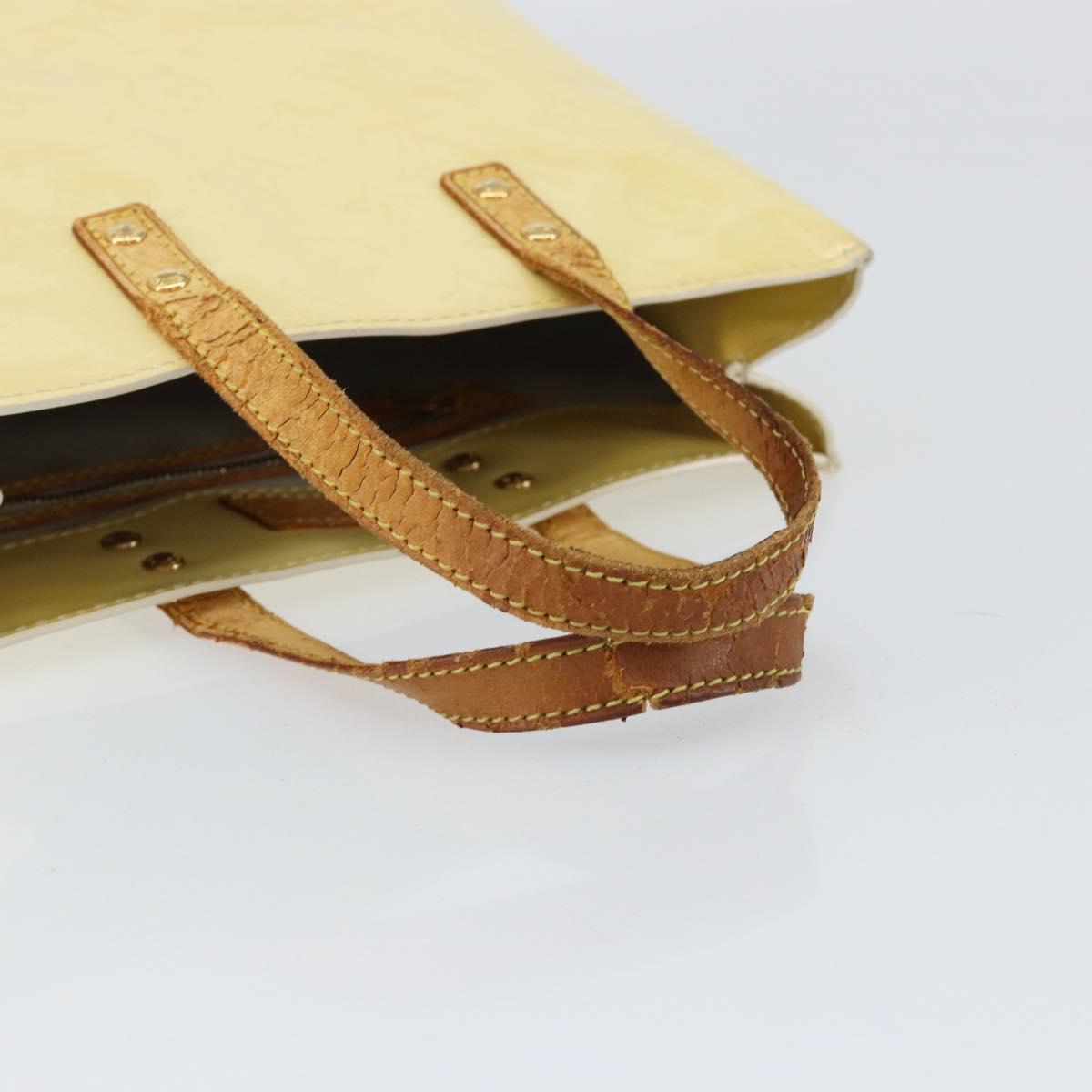 LOUIS VUITTON Monogram Vernis Reade PM Hand Bag Perle M91336 LV Auth 155276