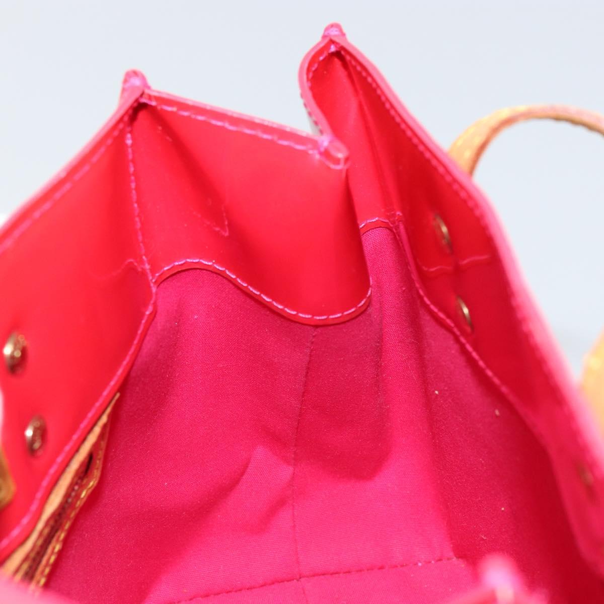 LOUIS VUITTON Monogram Vernis Reade PM Bag Fuchsia Pink M91221 LV Auth 155277