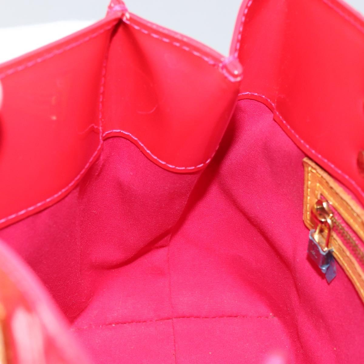 LOUIS VUITTON Monogram Vernis Reade PM Bag Fuchsia Pink M91221 LV Auth 155277