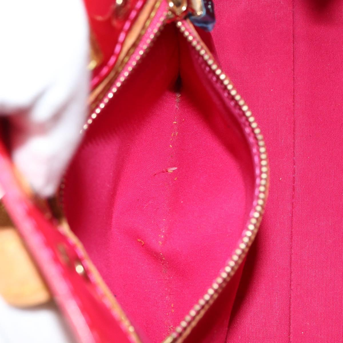 LOUIS VUITTON Monogram Vernis Reade PM Bag Fuchsia Pink M91221 LV Auth 155277