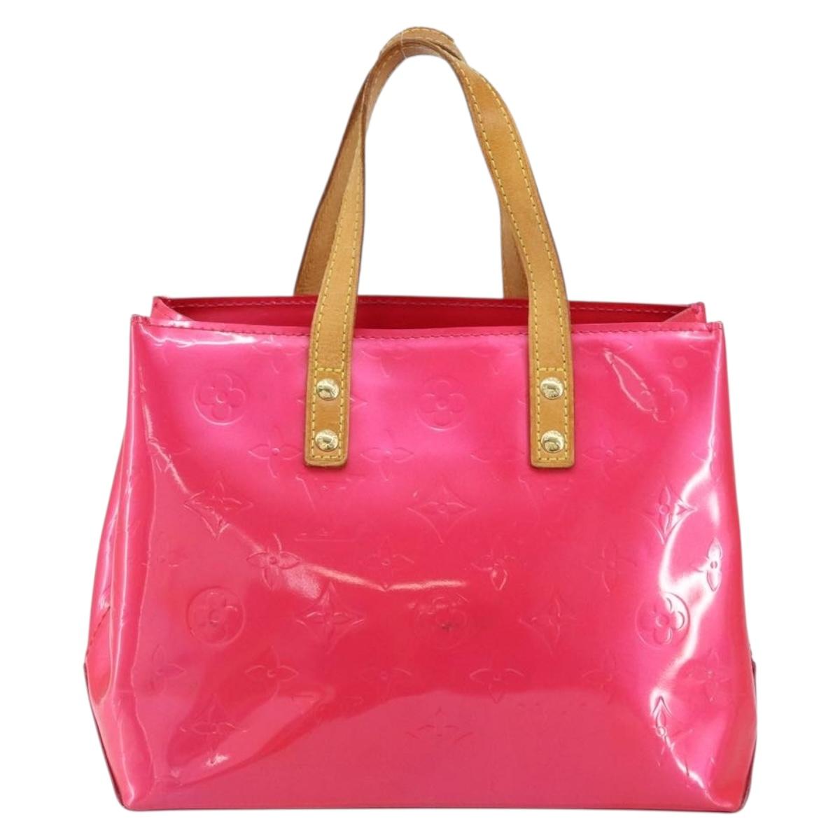 LOUIS VUITTON Monogram Vernis Reade PM Bag Fuchsia Pink M91221 LV Auth 155277