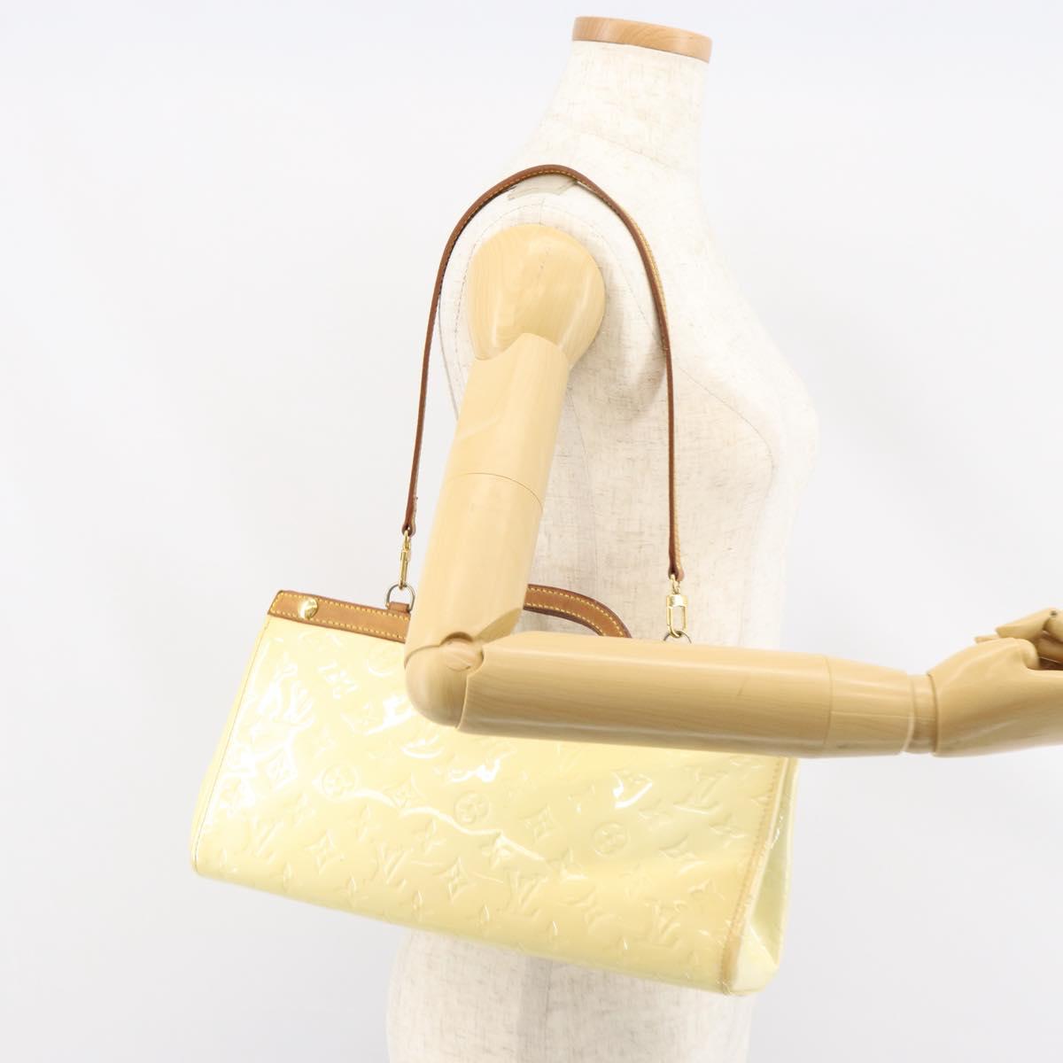 LOUIS VUITTON Monogram Vernis Roxbury Drive Hand Bag Perle M91374 LV Auth 155278