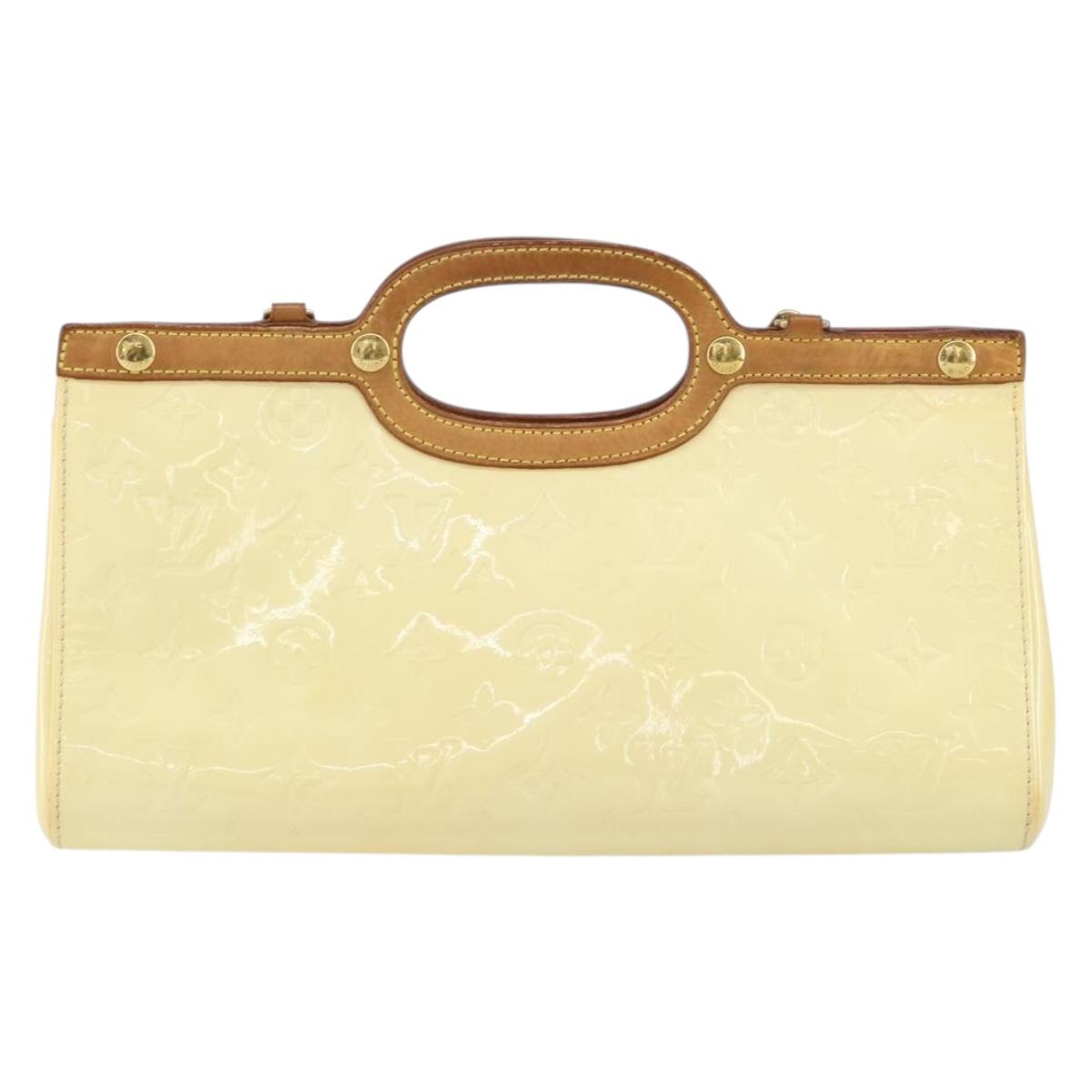 LOUIS VUITTON Monogram Vernis Roxbury Drive Hand Bag Perle M91374 LV Auth 155278