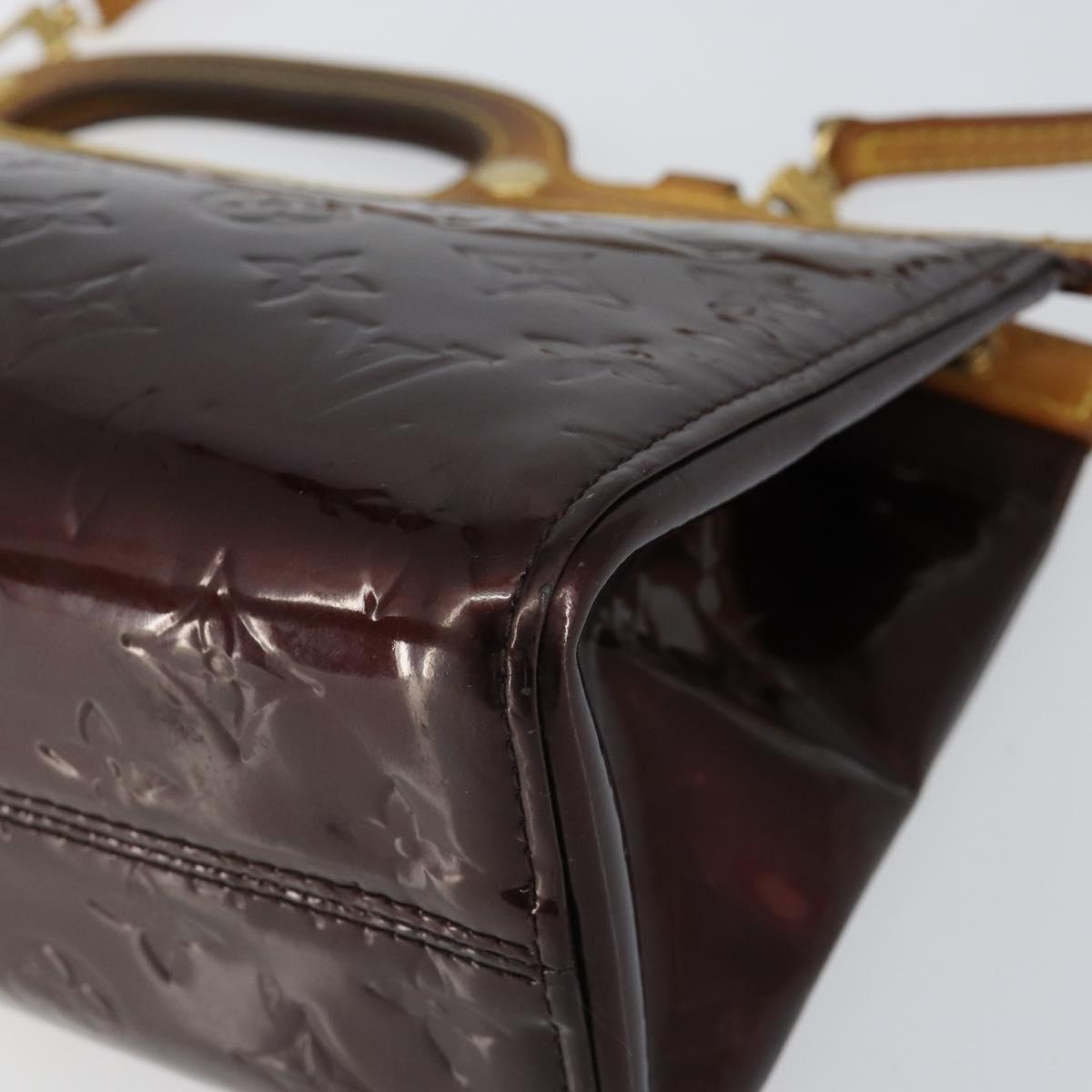 LOUIS VUITTON Monogram Vernis Roxbury Drive Hand Bag Amarante M91995 Auth 155279