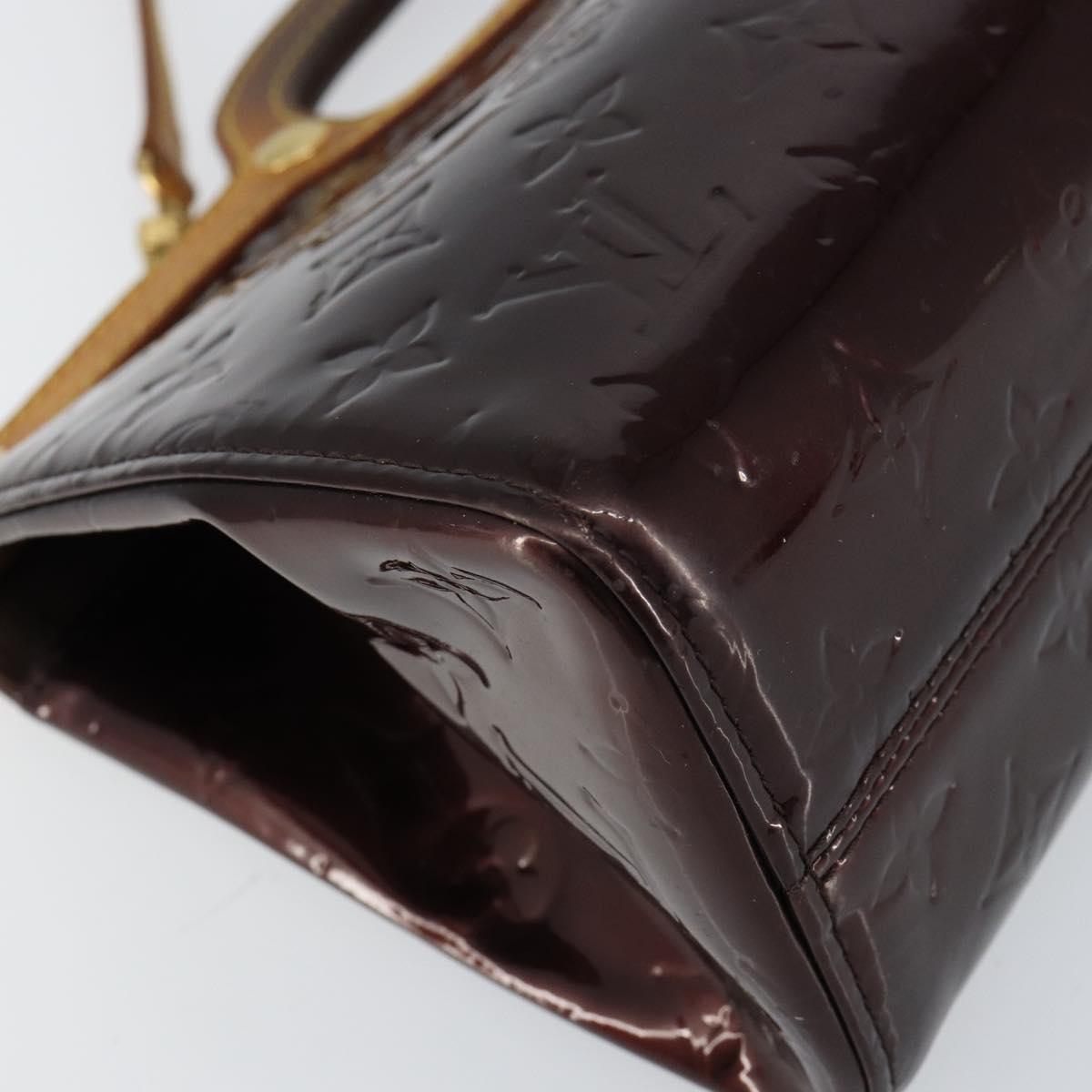 LOUIS VUITTON Monogram Vernis Roxbury Drive Hand Bag Amarante M91995 Auth 155279