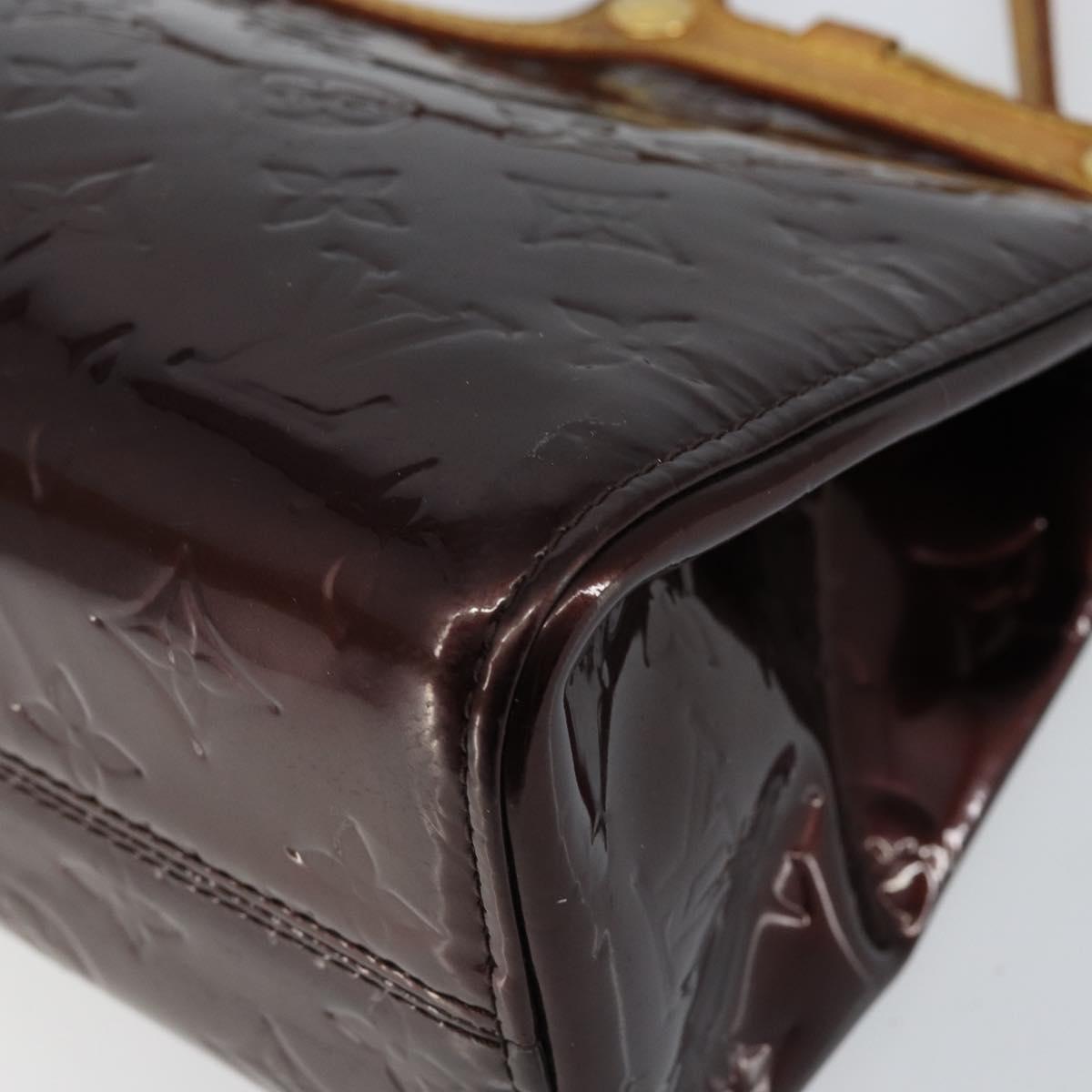 LOUIS VUITTON Monogram Vernis Roxbury Drive Hand Bag Amarante M91995 Auth 155279