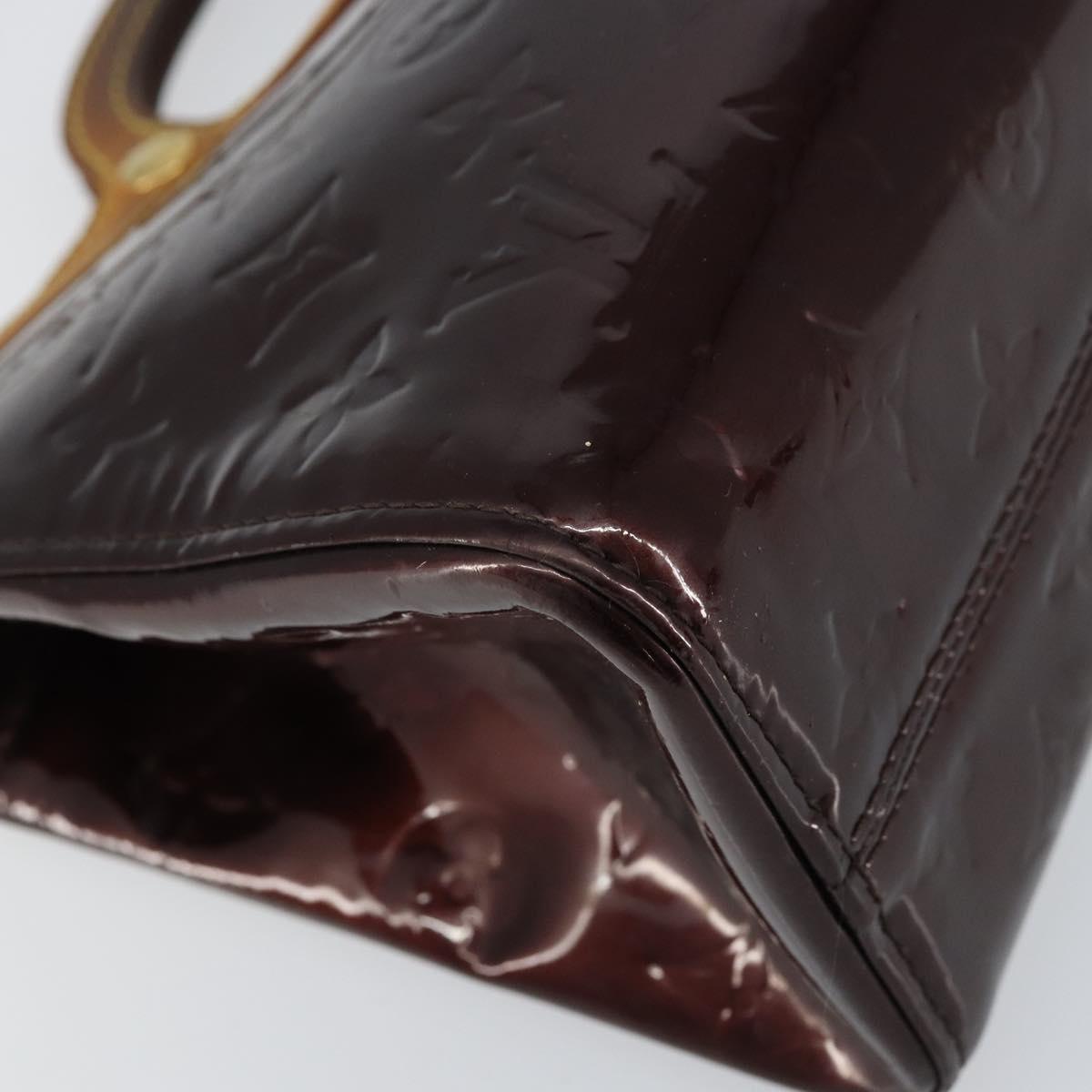 LOUIS VUITTON Monogram Vernis Roxbury Drive Hand Bag Amarante M91995 Auth 155279