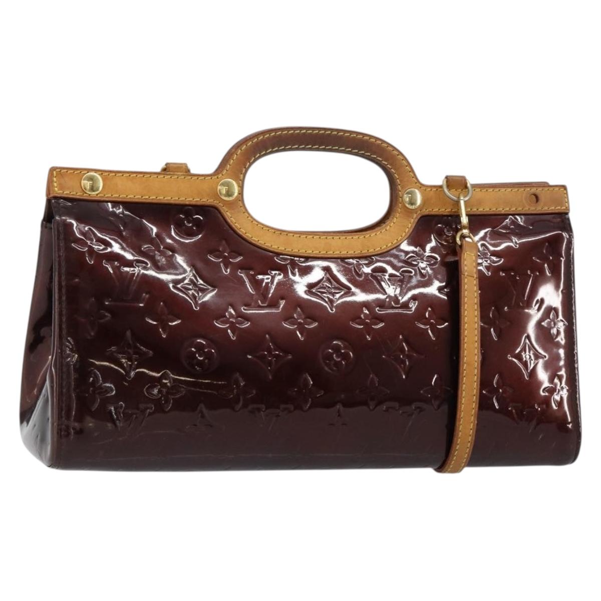 LOUIS VUITTON Monogram Vernis Roxbury Drive Hand Bag Amarante M91995 Auth 155279