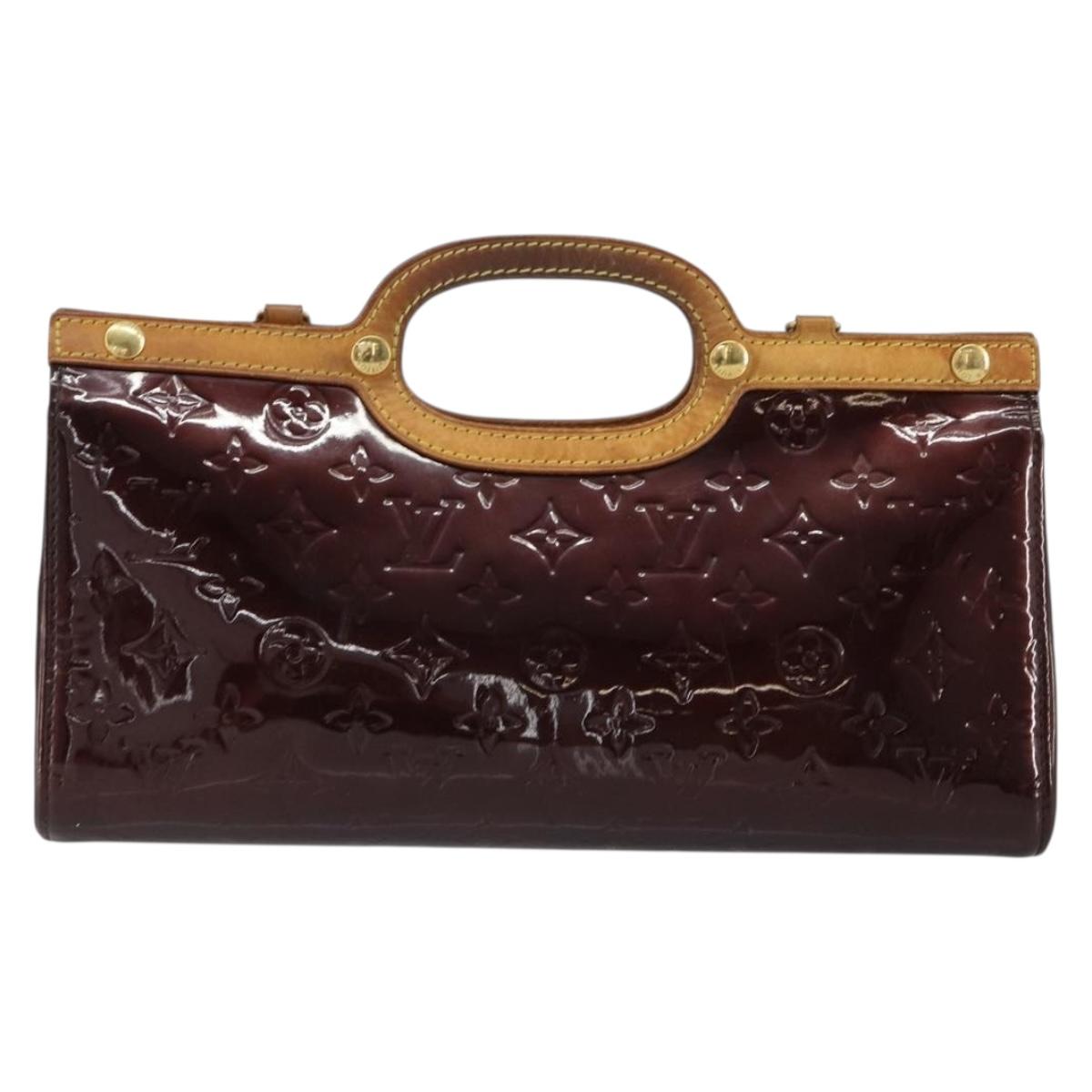 LOUIS VUITTON Monogram Vernis Roxbury Drive Hand Bag Amarante M91995 Auth 155279