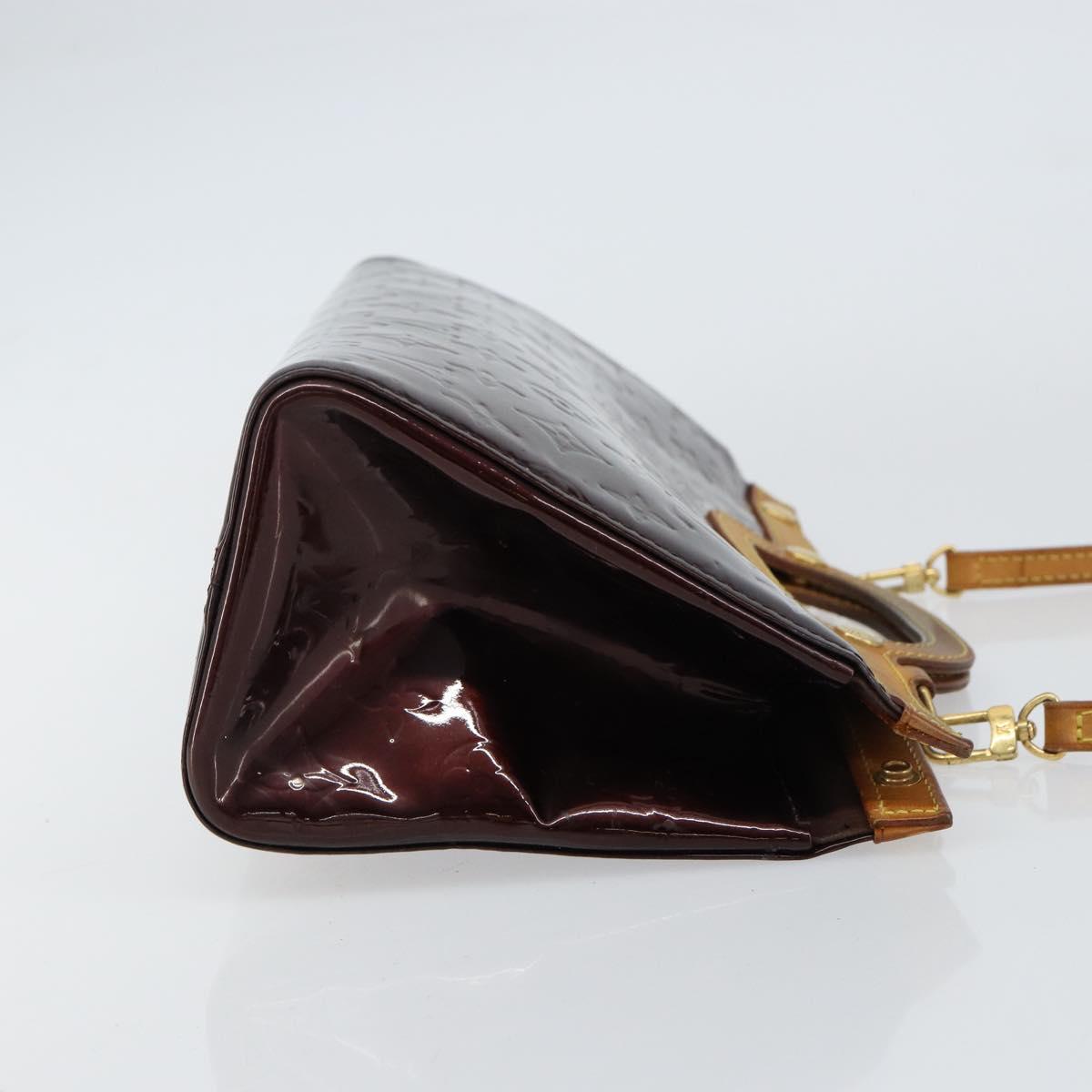 LOUIS VUITTON Monogram Vernis Roxbury Drive Hand Bag Amarante M91995 Auth 155279