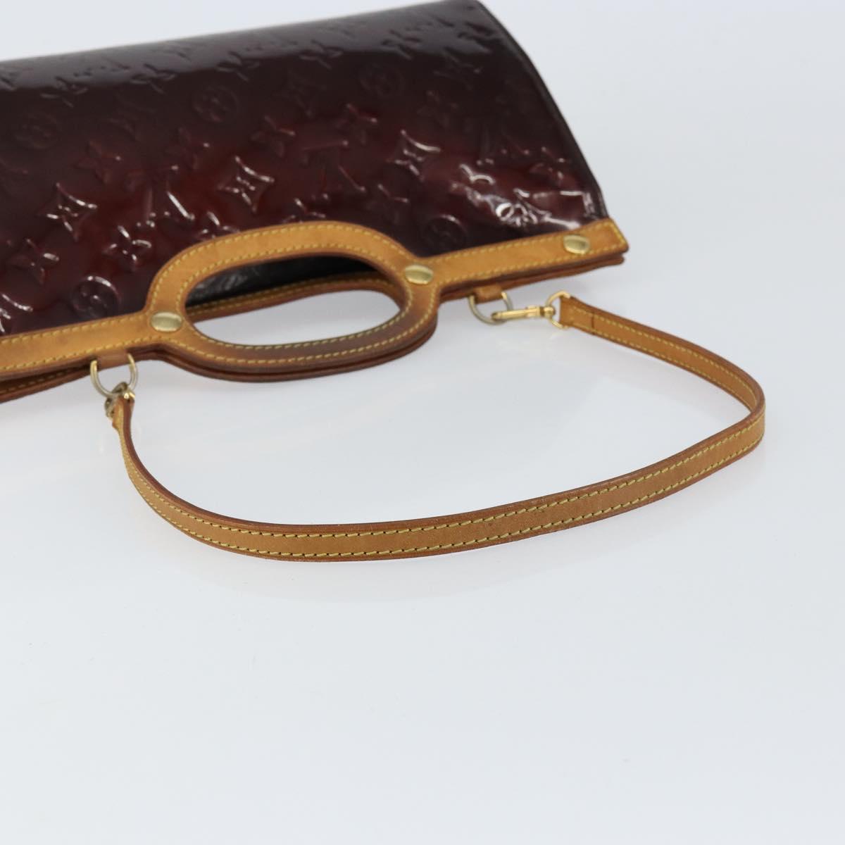 LOUIS VUITTON Monogram Vernis Roxbury Drive Hand Bag Amarante M91995 Auth 155279