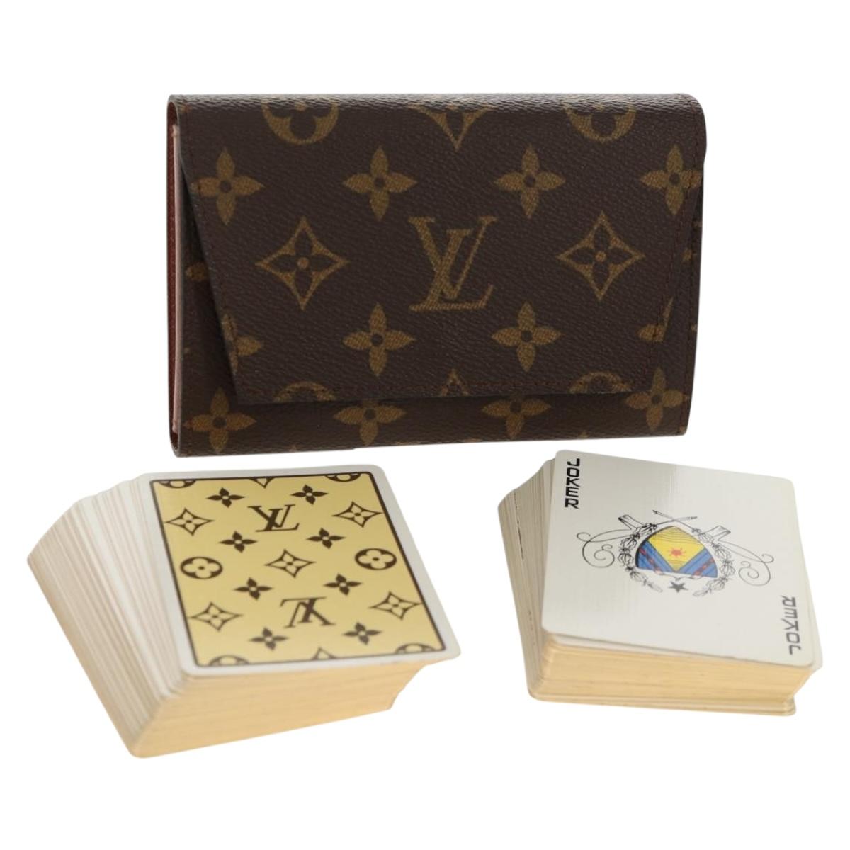 LOUIS VUITTON Monogram Playing Cards Case M58648 LV Auth 155282V