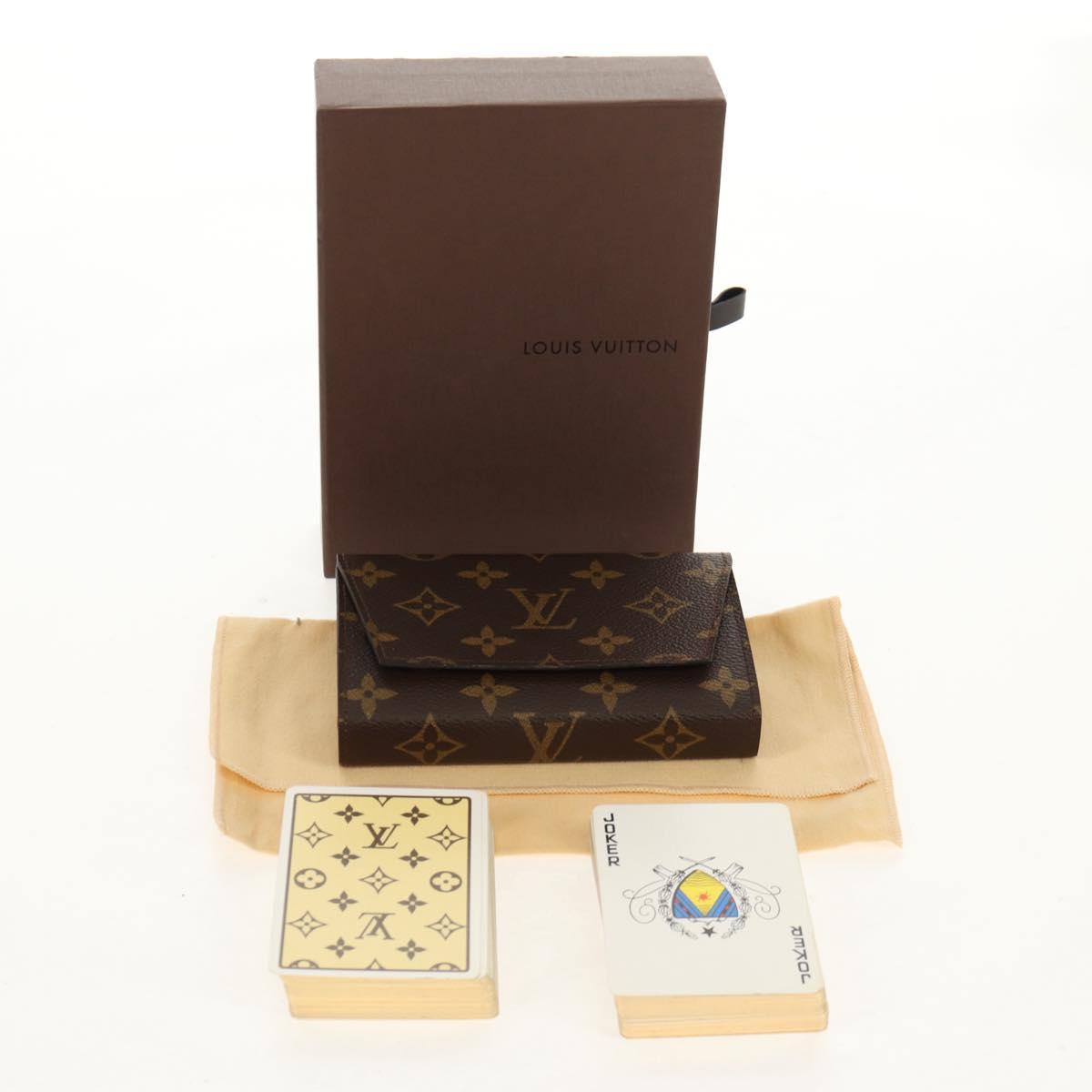LOUIS VUITTON Monogram Playing Cards Case M58648 LV Auth 155282V