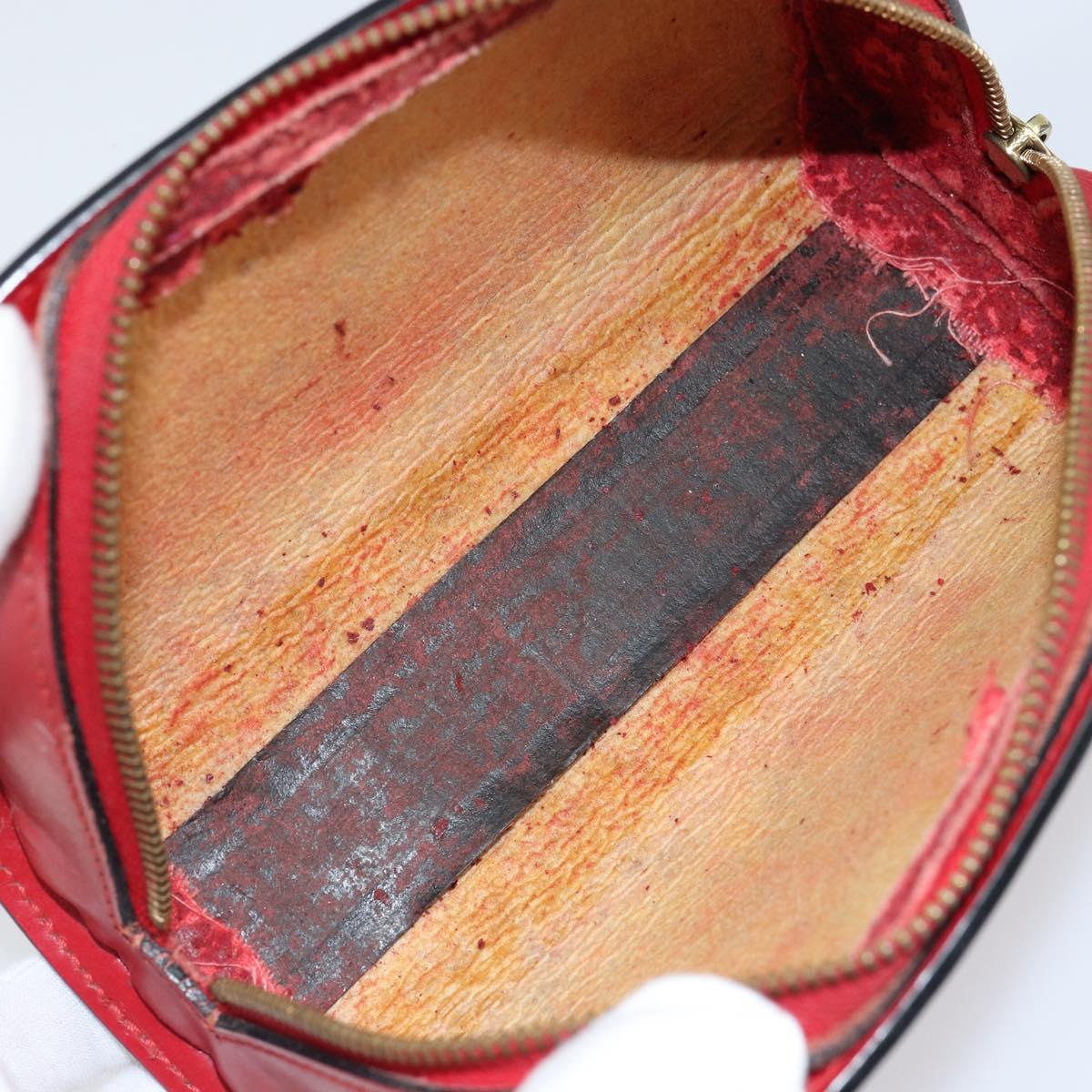 LOUIS VUITTON Epi Dauphine PM Pouch Castilian Red M48447 LV Auth 155284