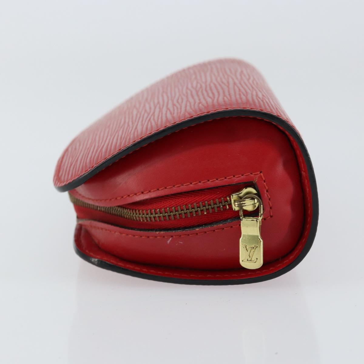 LOUIS VUITTON Epi Dauphine PM Pouch Castilian Red M48447 LV Auth 155284