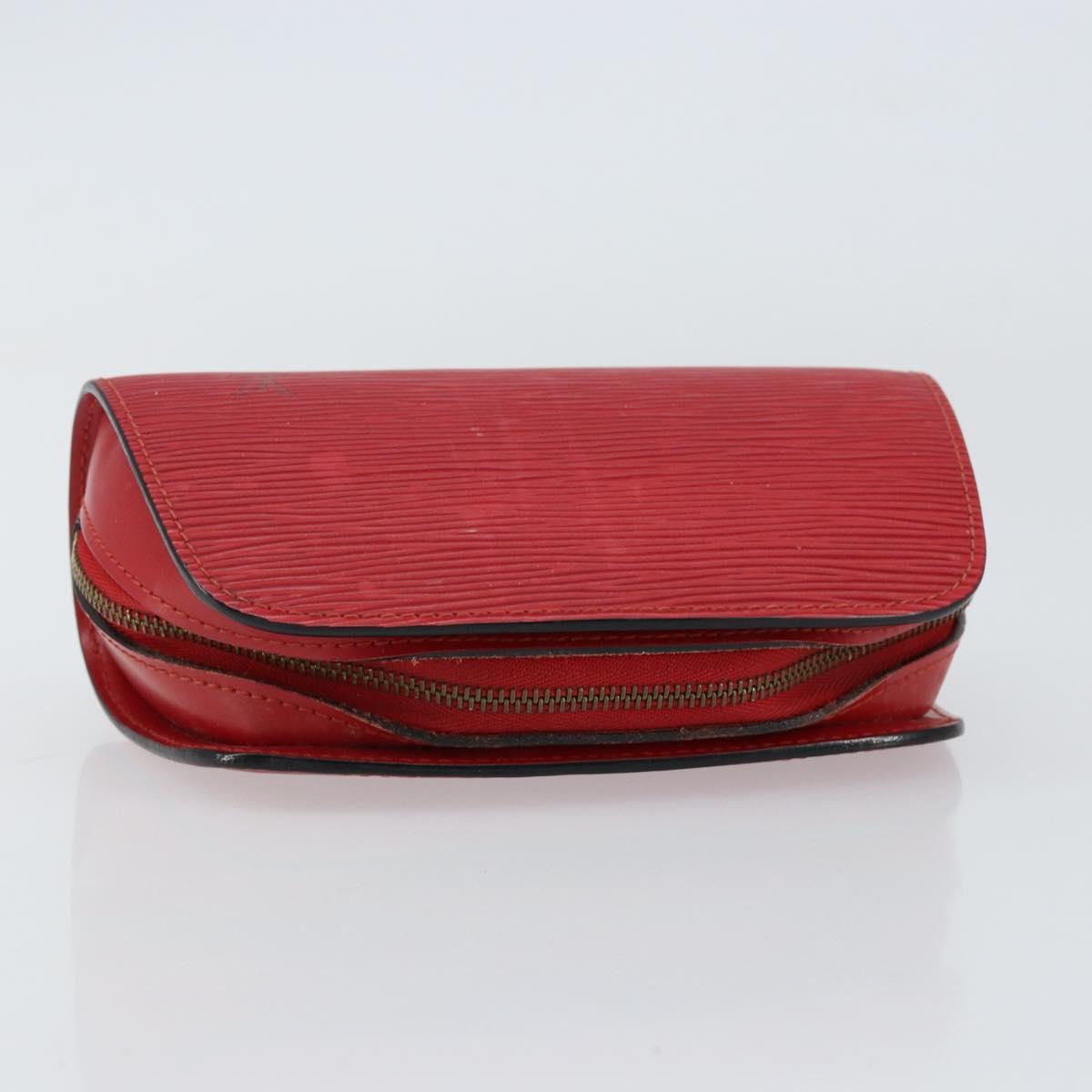 LOUIS VUITTON Epi Dauphine PM Pouch Castilian Red M48447 LV Auth 155284