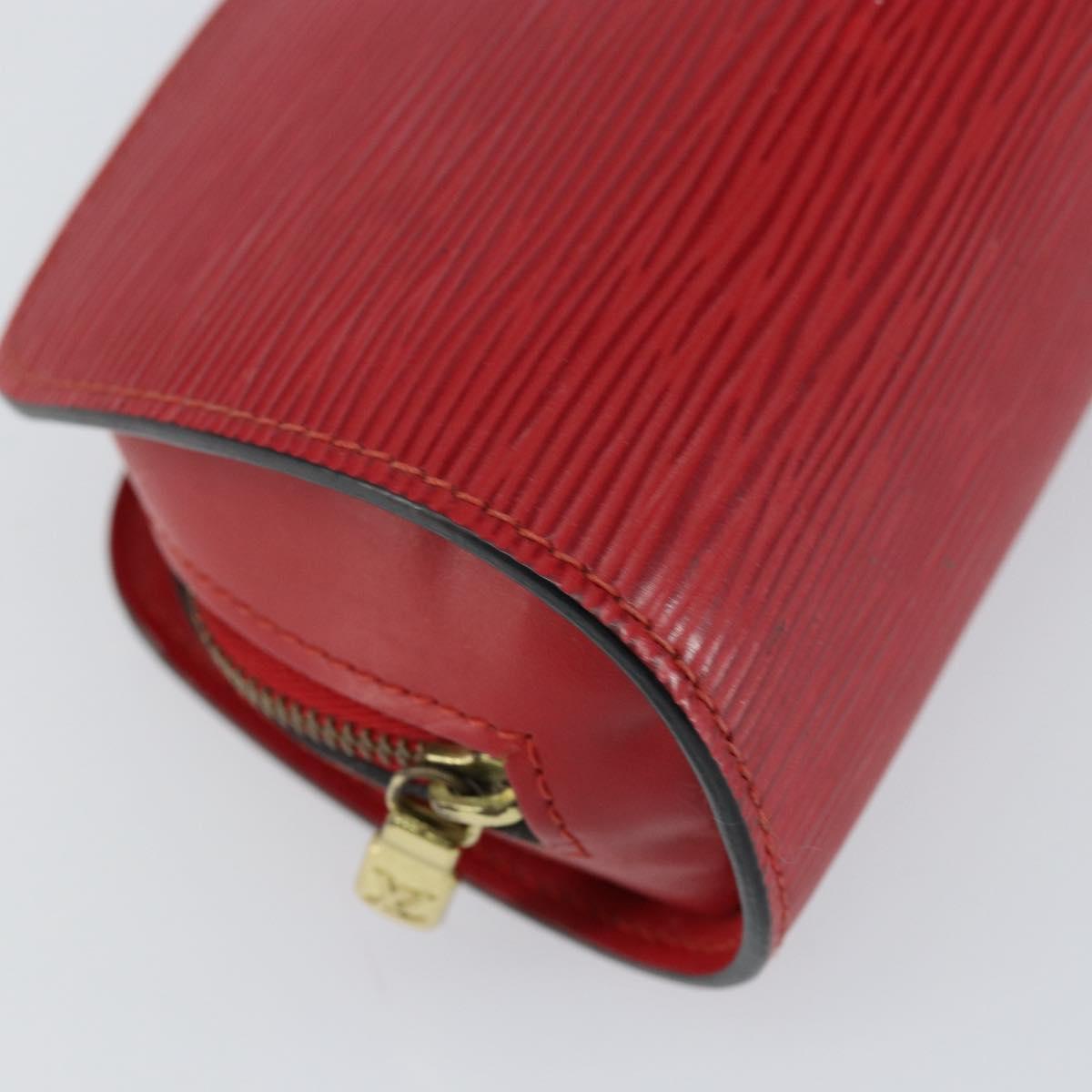LOUIS VUITTON Epi Dauphine PM Pouch Castilian Red M48447 LV Auth 155284