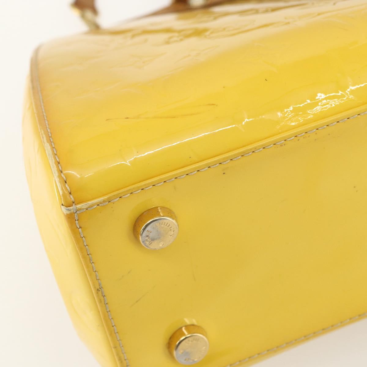 LOUIS VUITTON Monogram Vernis Blair MM Hand Bag 2way Citrin M90108 Auth 155287